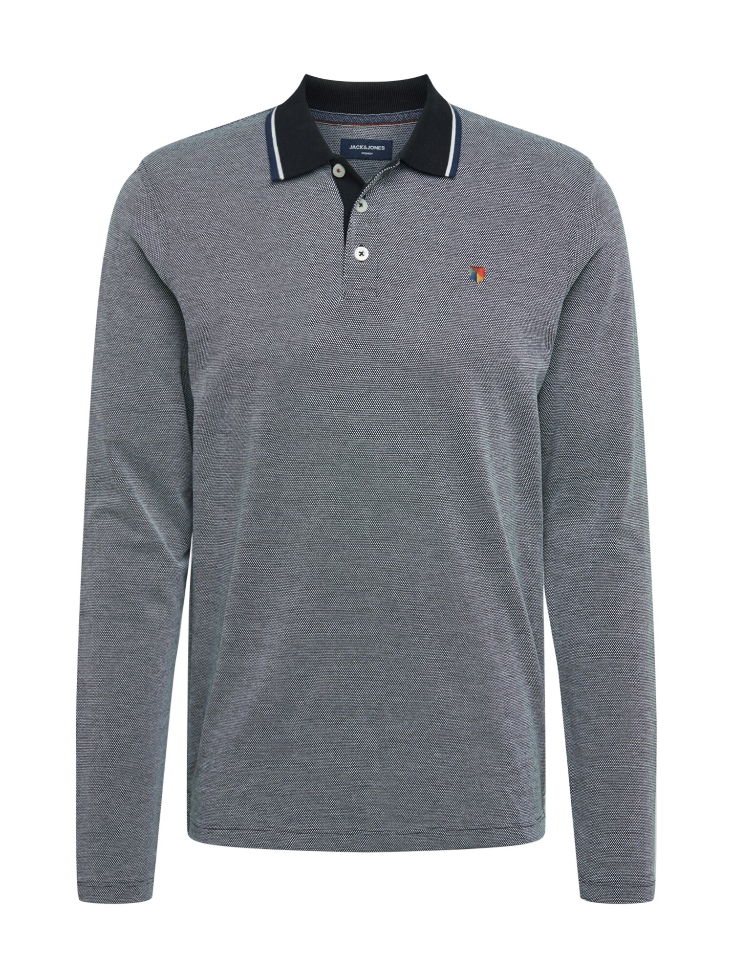 JACK & JONES Marškinėliai  balta / pilka / tamsiai mėlyna