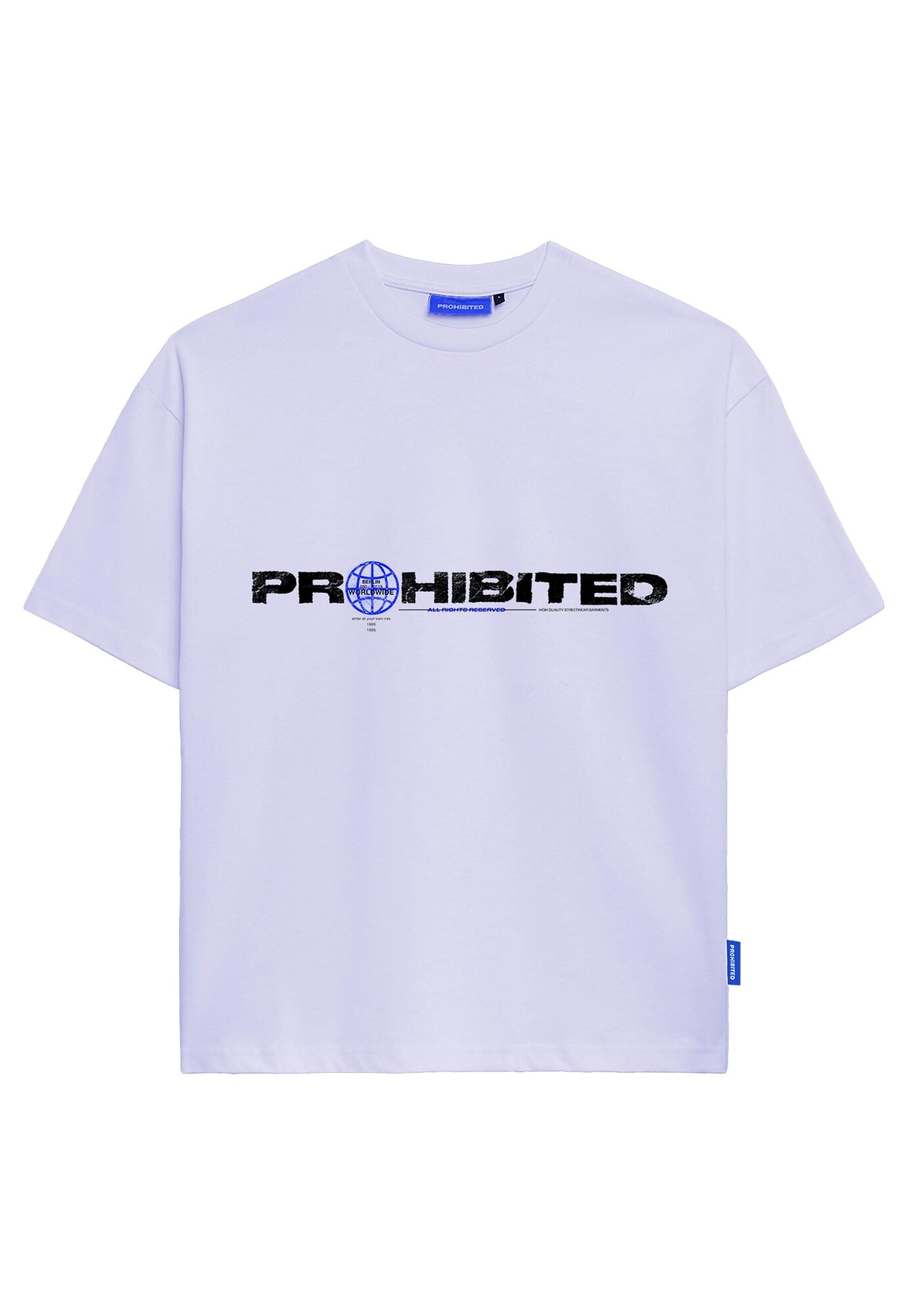 Prohibited Tricou 'Aim'  bleumarin / mov pastel / negru