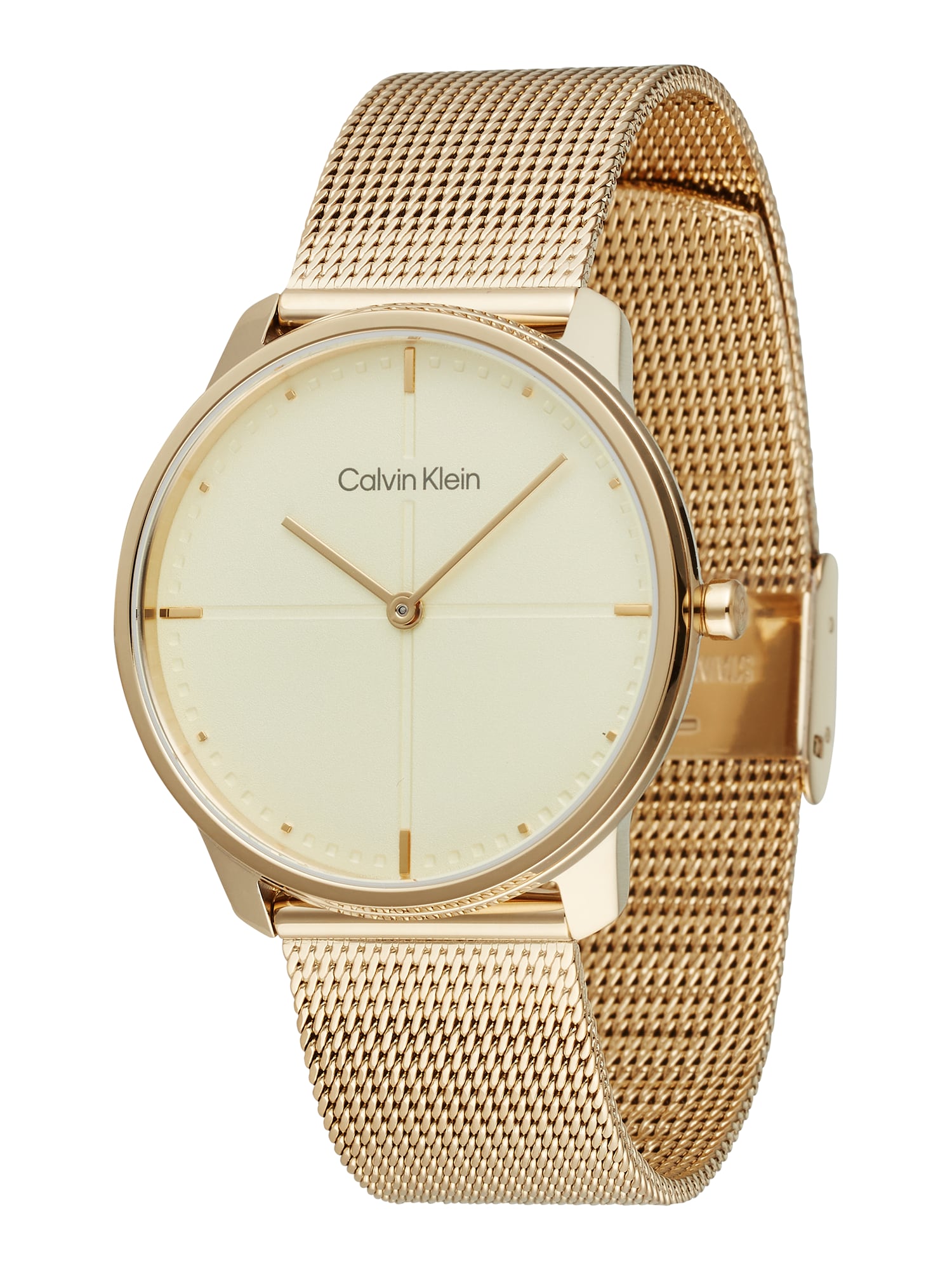 Calvin Klein Analoginis (įprasto dizaino) laikrodis smėlio spalva / auksas / tamsiai pilka