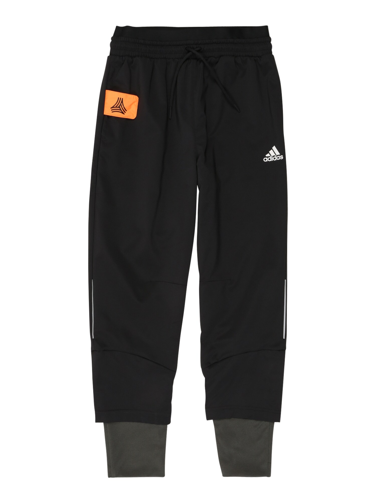 ADIDAS PERFORMANCE Sportinės kelnės  juoda / balta / oranžinė