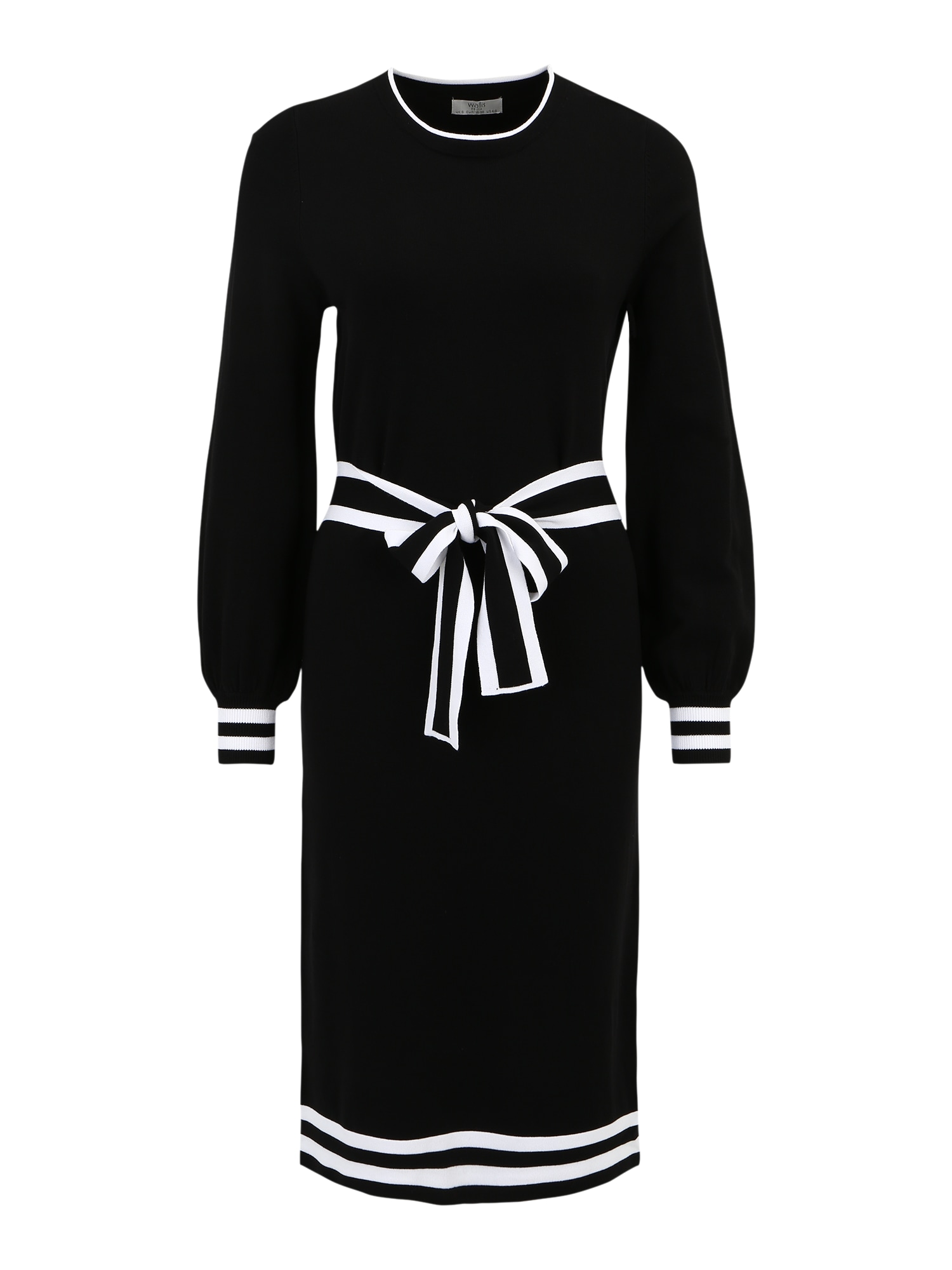 Wallis Petite Pletena haljina  crna / bijela