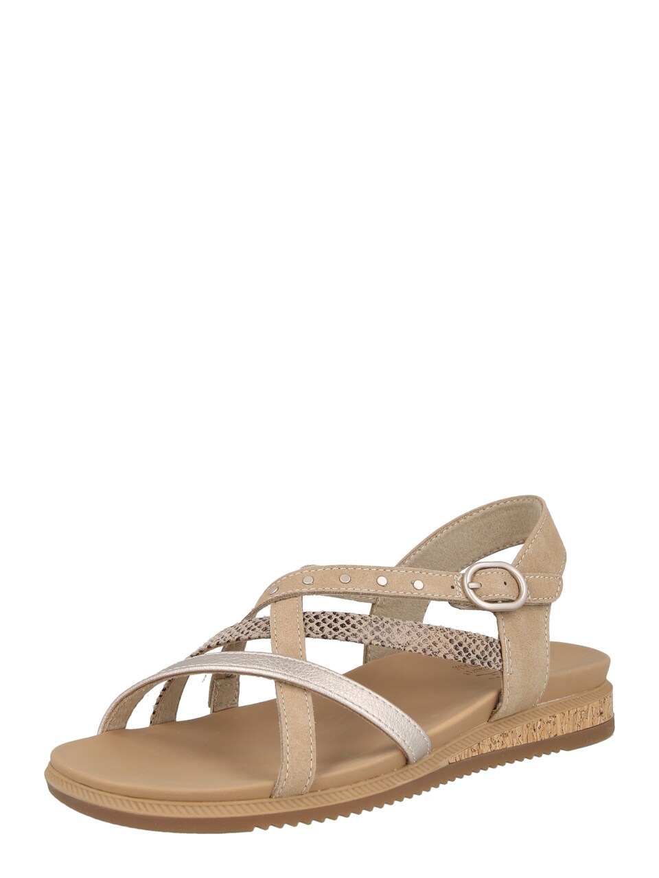 Sandal 'DESERT KISS LOW SEASIDE SLI' mörkbrun / guld