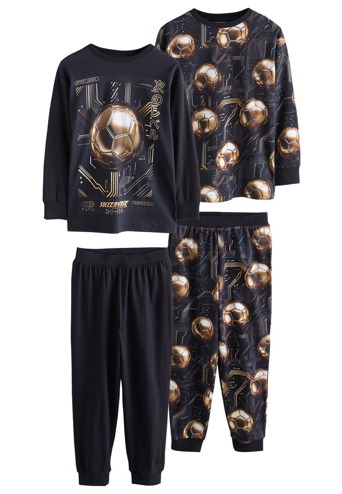 Next Schlafanzug Jungen Größe 104 braun / schwarz / weiß