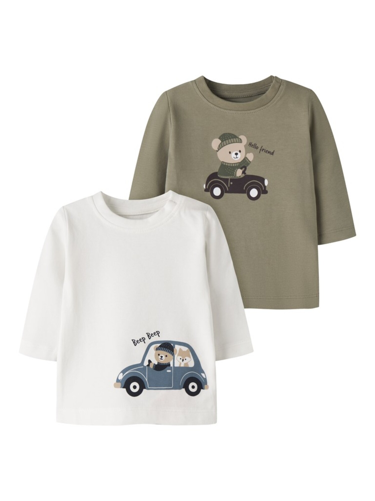 NAME IT Tricou NBMOSMAR ciocolatiu / maro deschis / kaki / alb