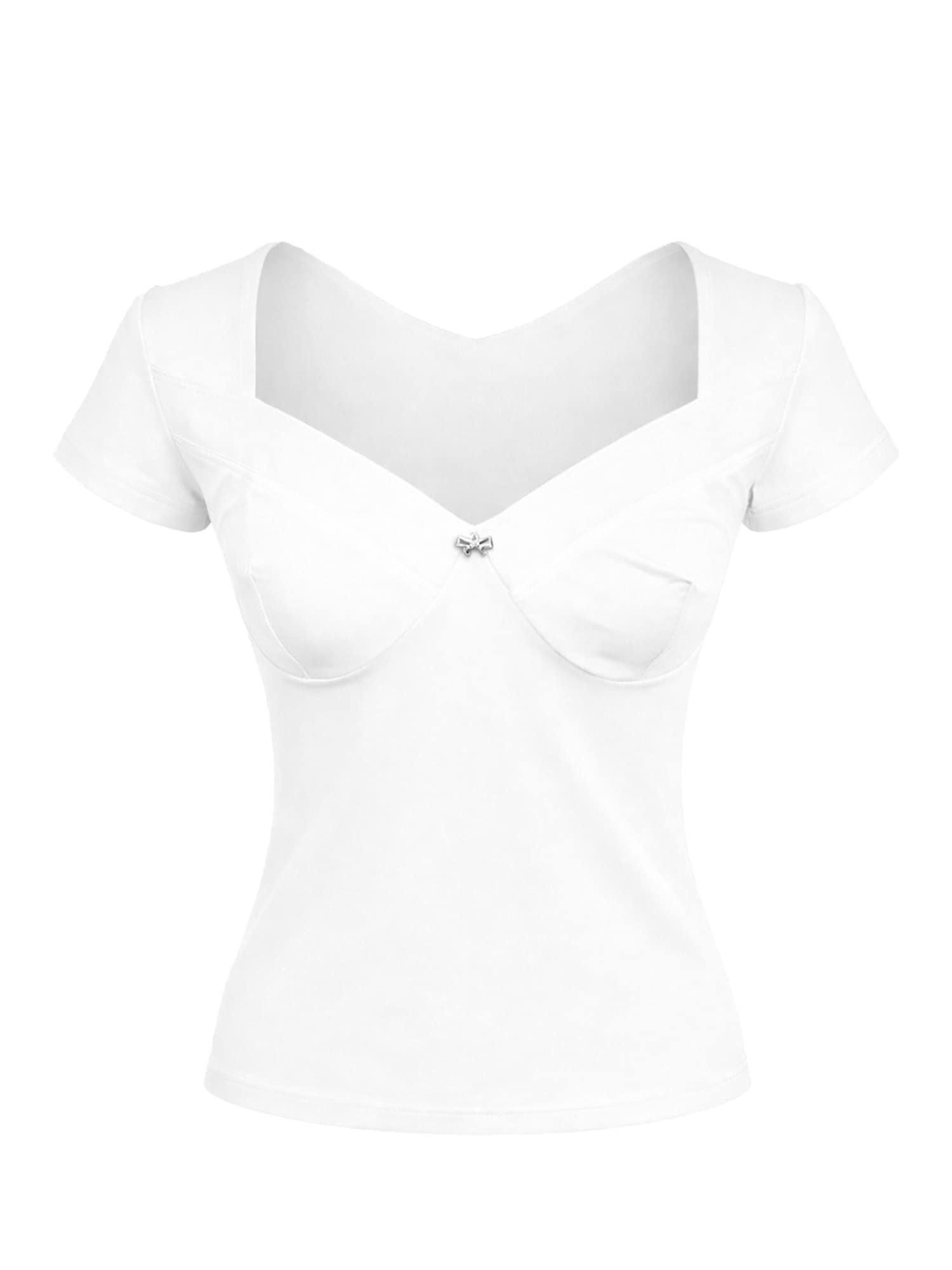 REGINA FASHION Tričko 'Sweetheart top'  biela