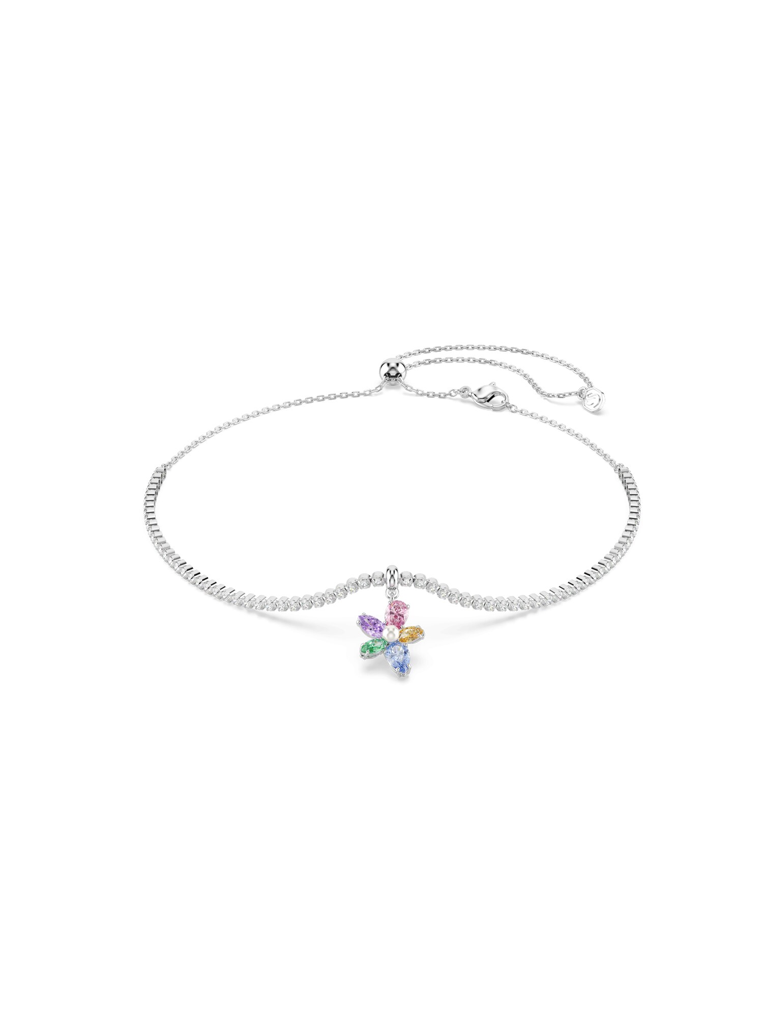 Swarovski Brățară  albastru / portocaliu / roz / argintiu