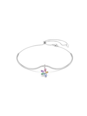 Swarovski Cadena  azul / naranja / rosa / plata