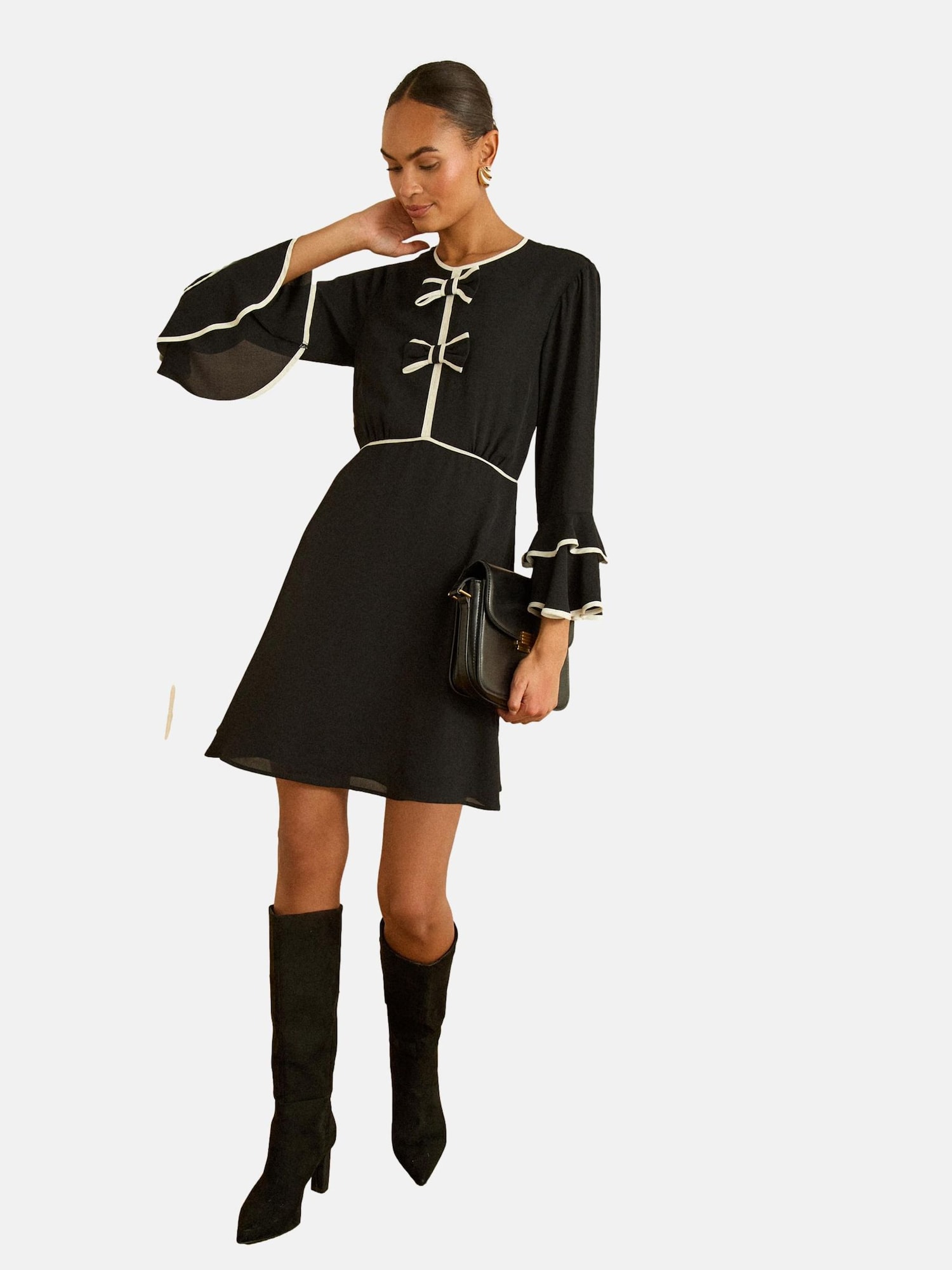love & roses Rochie  bej deschis / negru