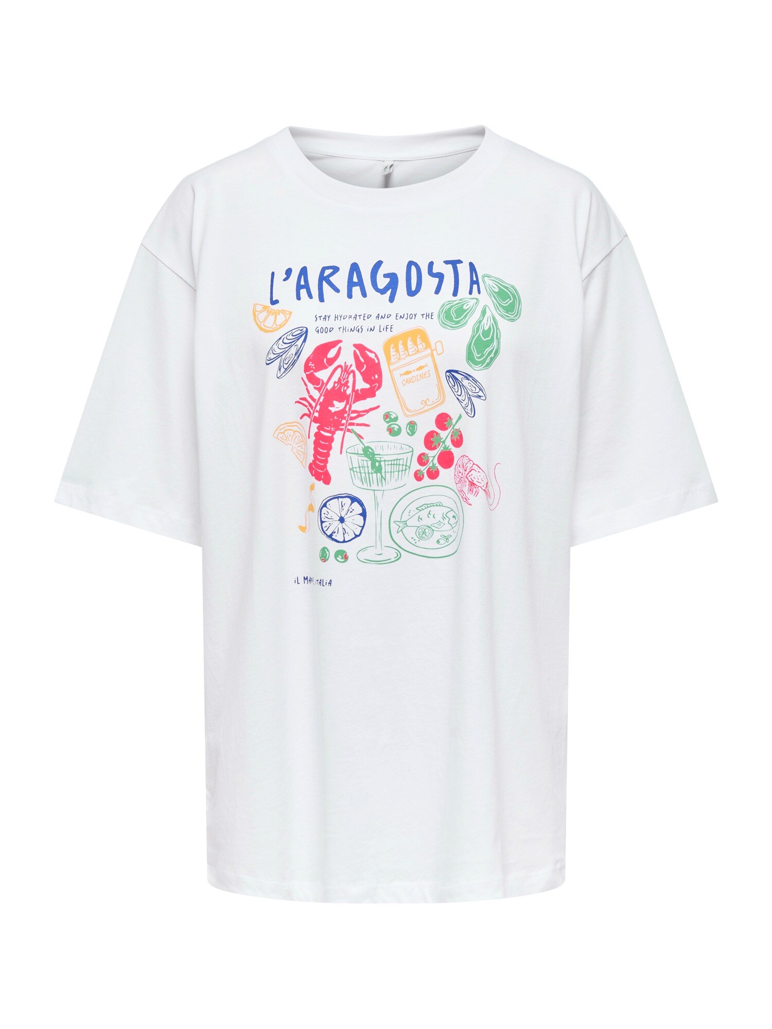ONLY Tricou ONLROSIE galben / verde / roșu / alb