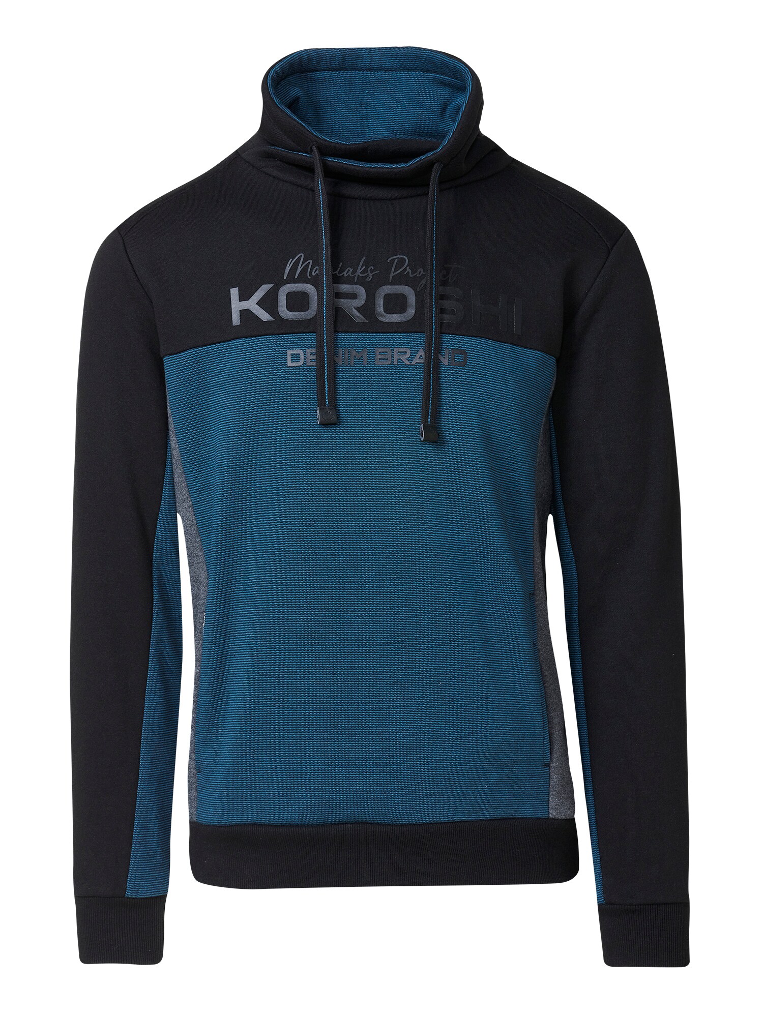 KOROSHI Bluză de molton  albastru / negru