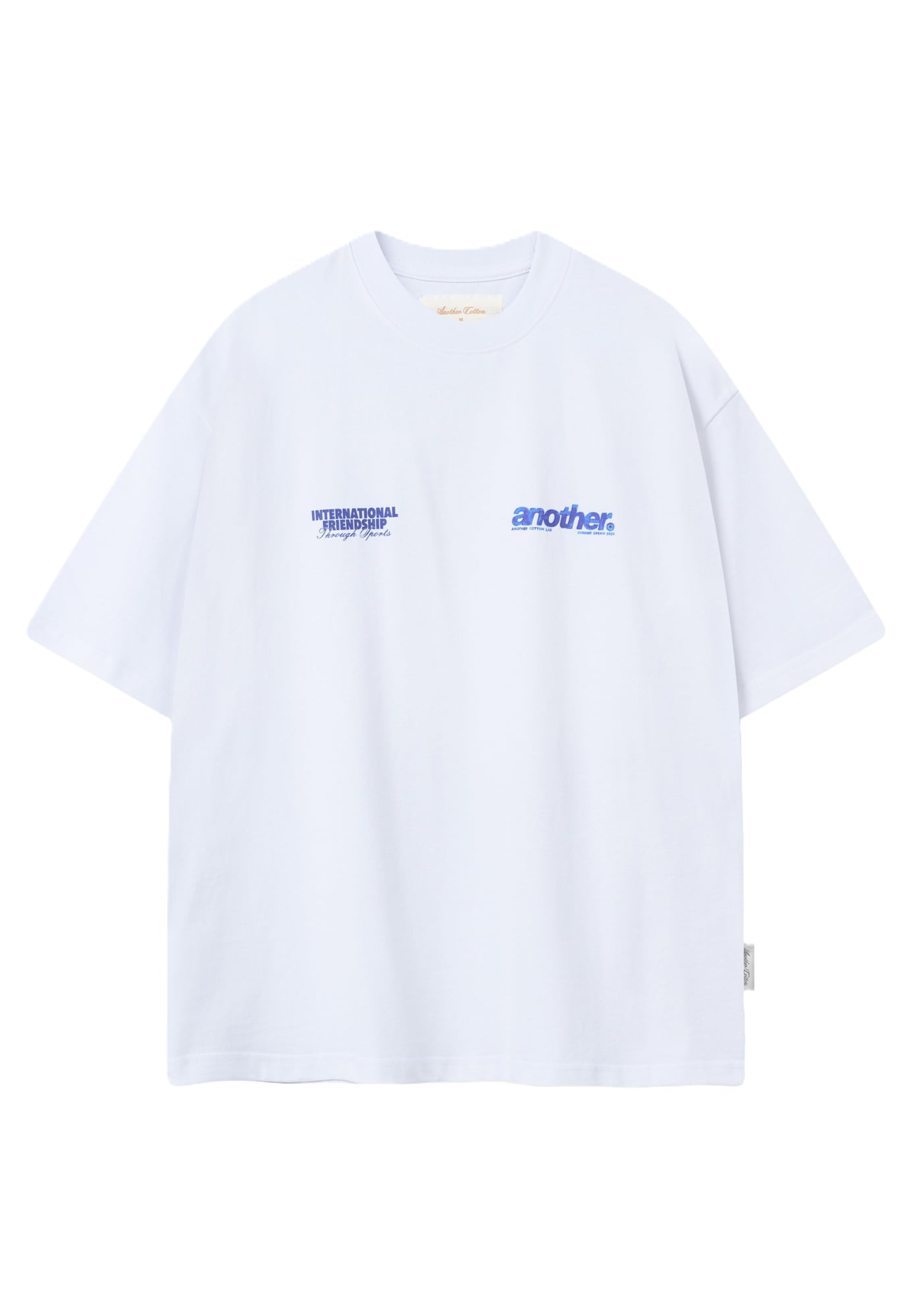 Another Cotton Lab Tricou International Friendship albastru / albastru deschis / negru / alb