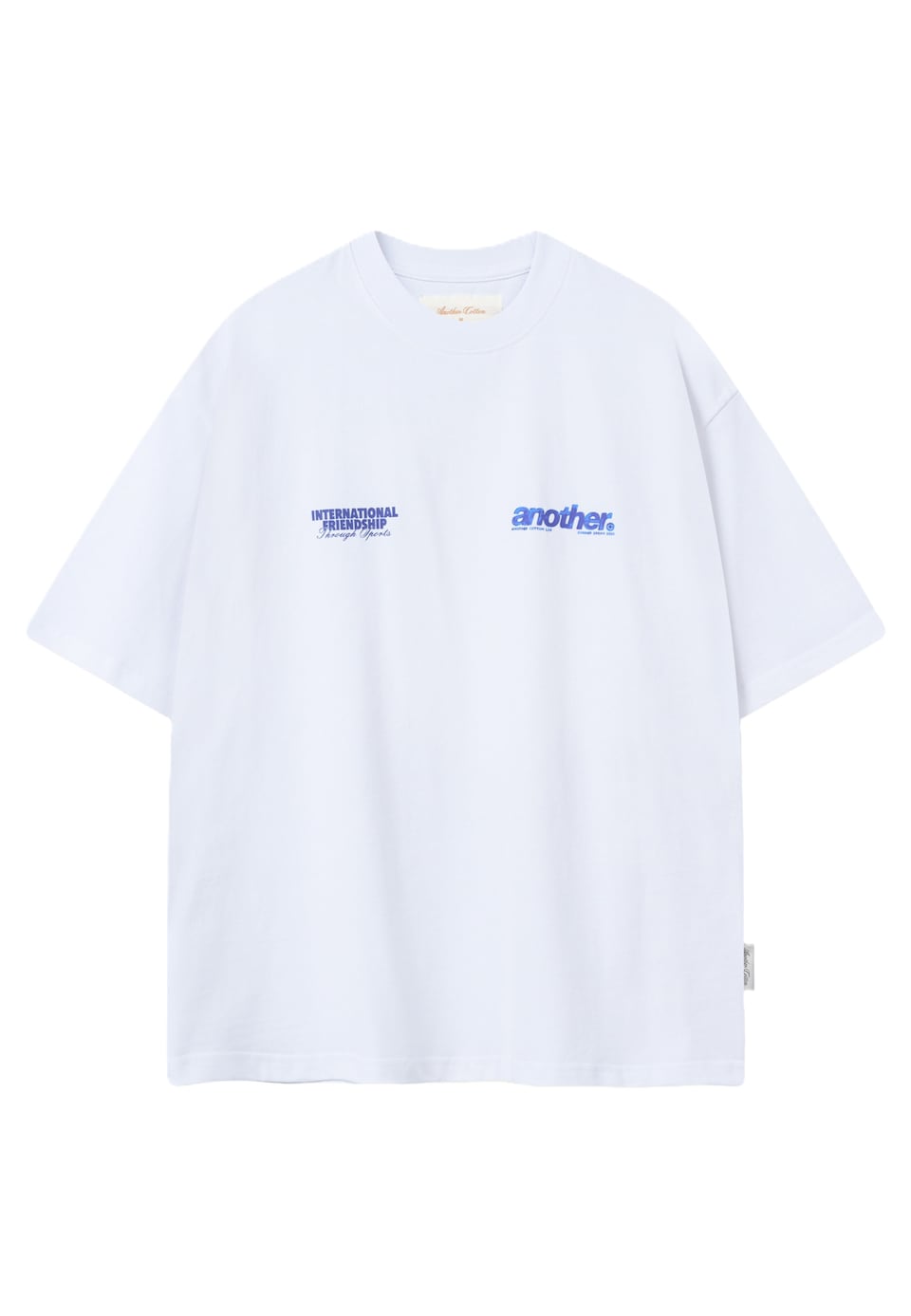T-shirt 'International Friendship' blå / ljusblå / svart