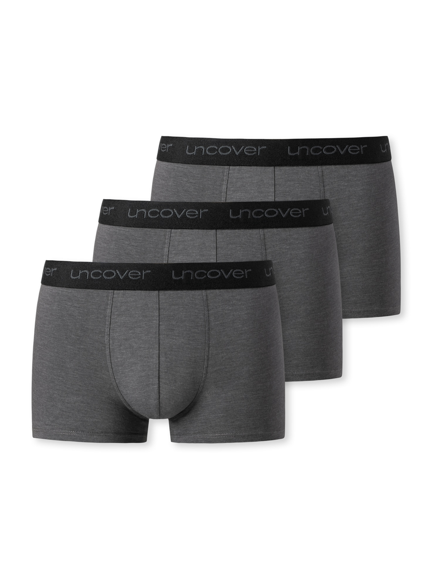 uncover by SCHIESSER Boxer trumpikės '3-Pack Uncover' margai pilka