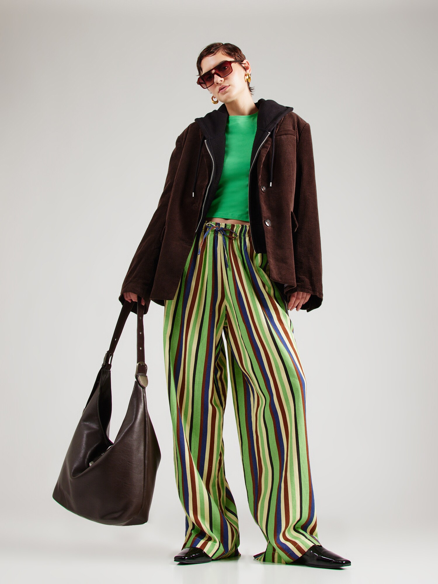 TOPSHOP Nadrág  kék / rozsdabarna / világos sárga / világoszöld termék 2. képe