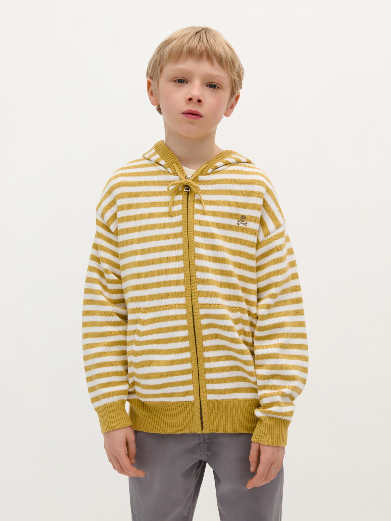 Thumbnail - Scalpers Stripes Zip Hoodie Tricot Kids