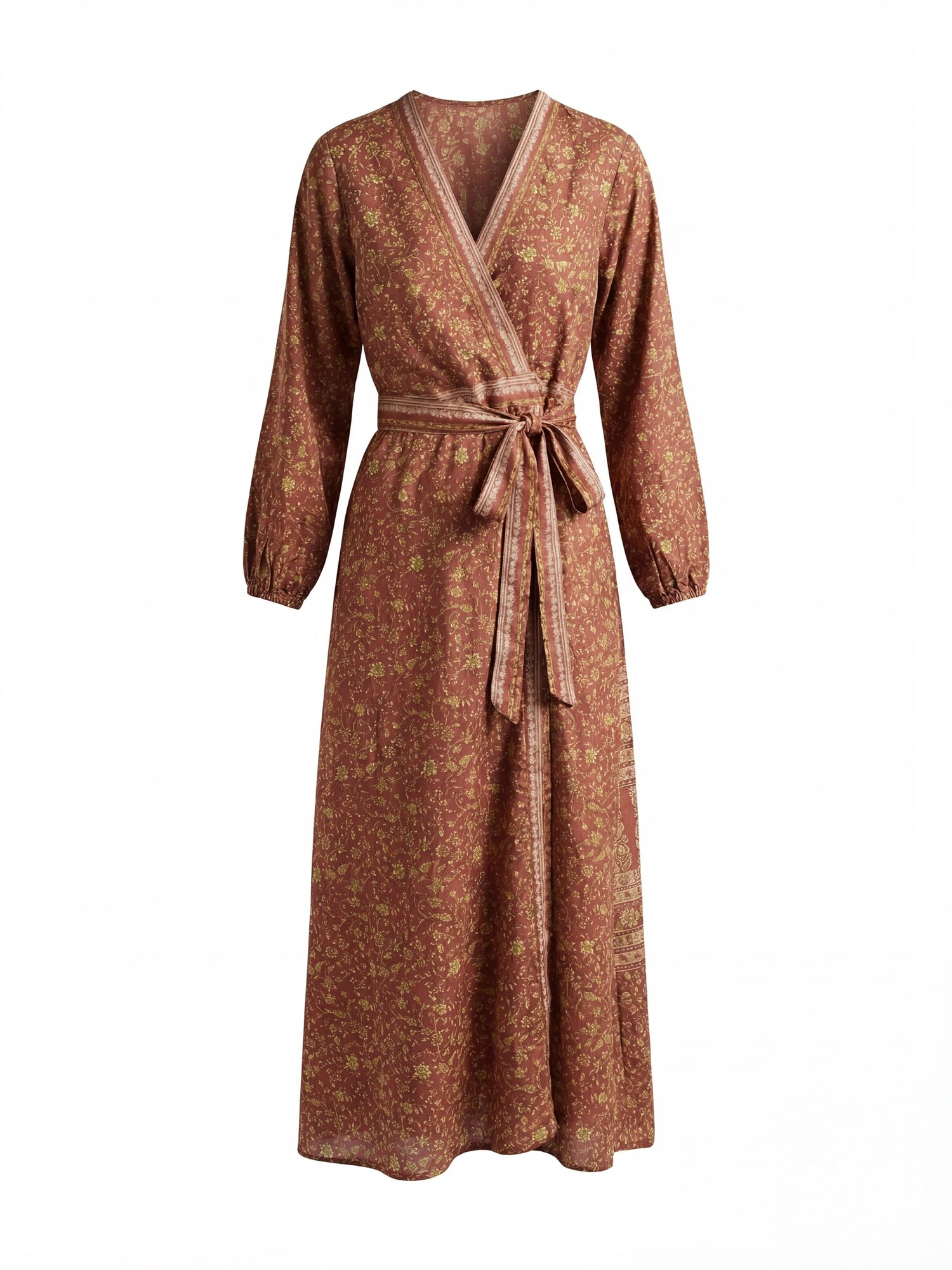 Shop Karey Kimono 'Amara Kimono Dress'  marrone