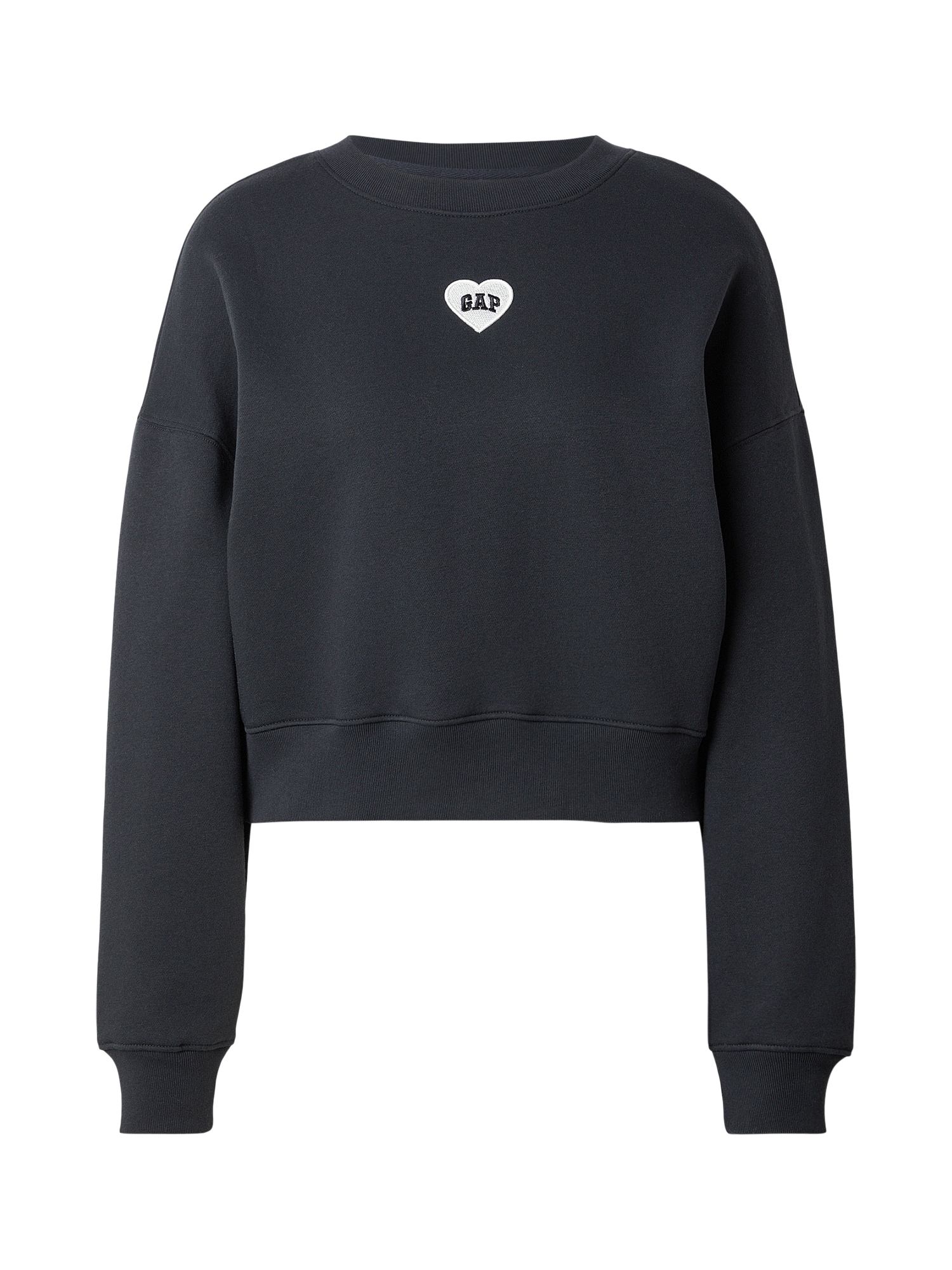 GAP Bluză de molton  negru / alb