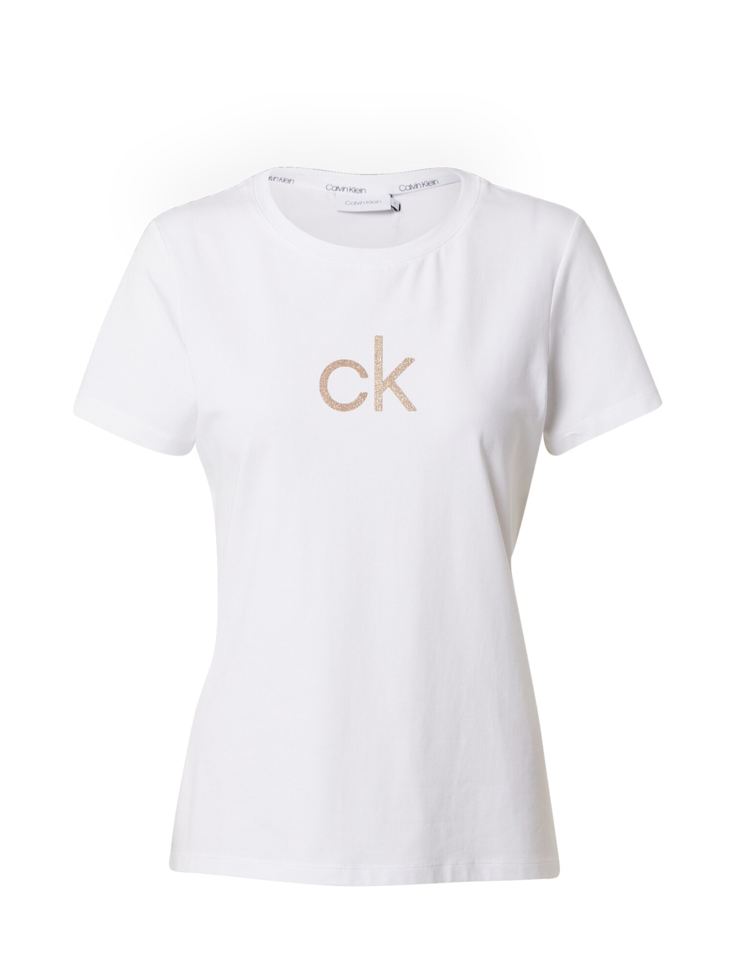 Calvin Klein Marškinėliai  balta / auksas