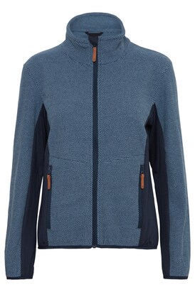 North Bend Fleece jas ‘Helga’ Blauw / Donkerblauw