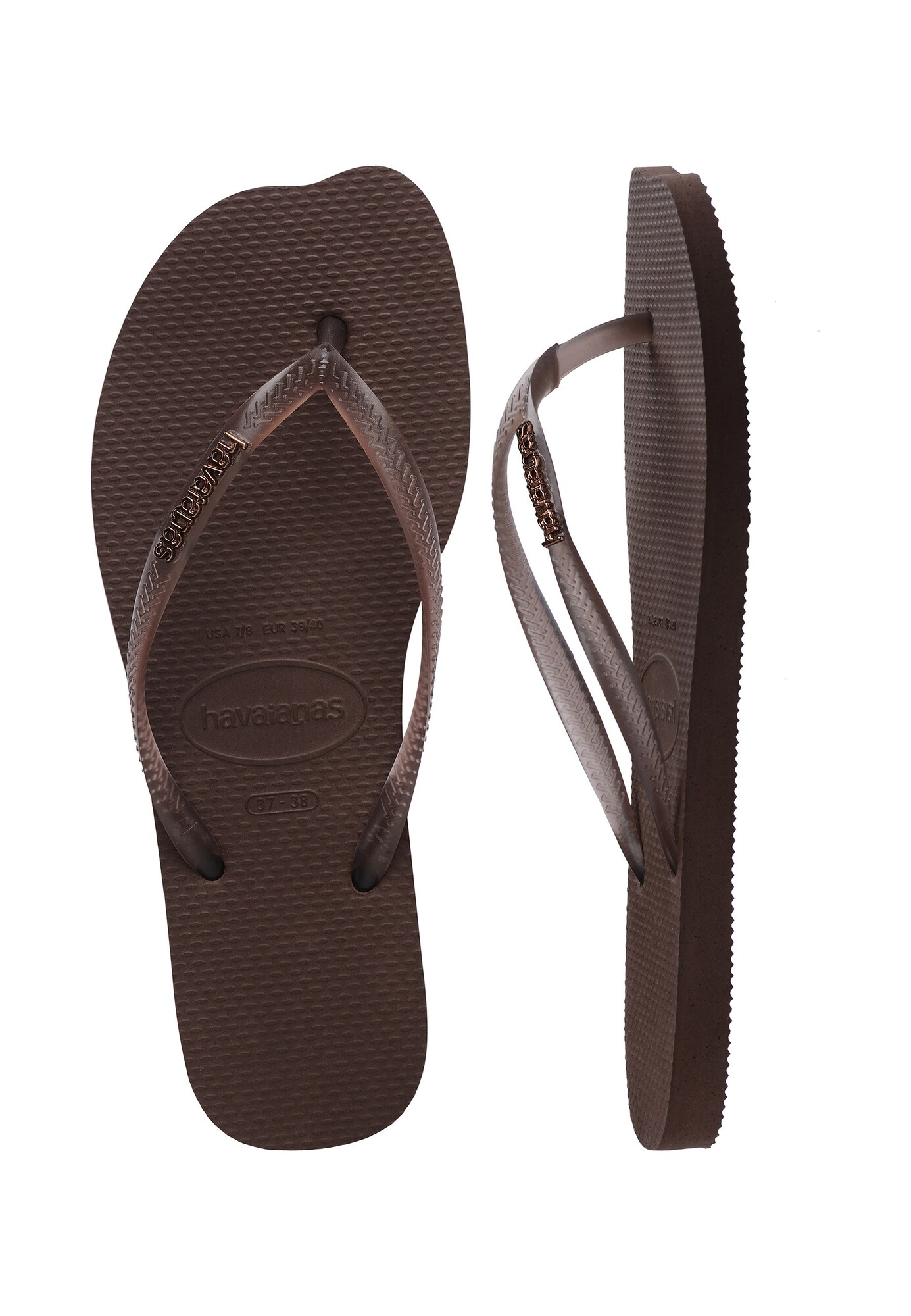 HAVAIANAS Sandalias de dedo marrón oscuro – imagen 3