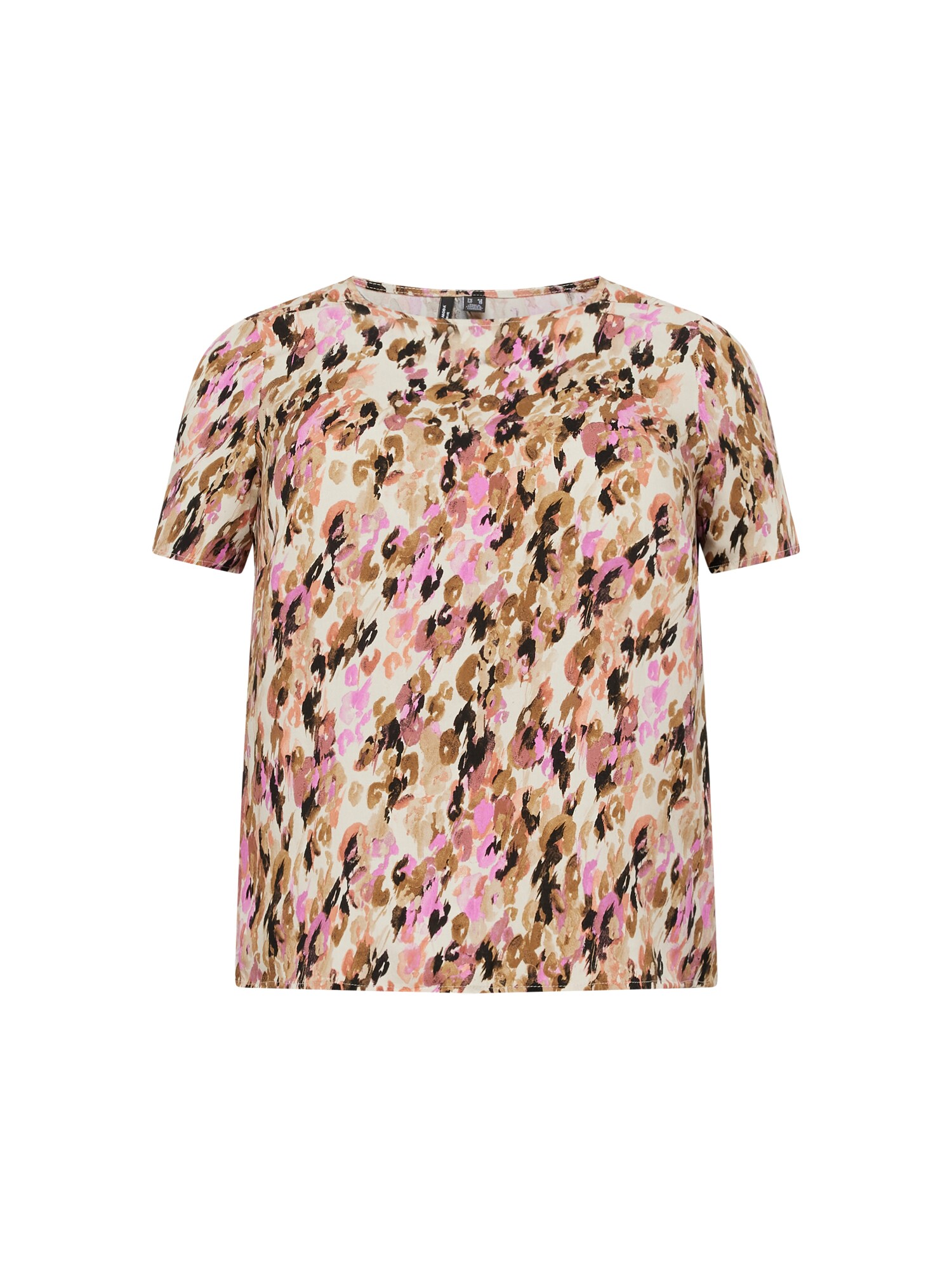 Vero Moda Curve Bluza 'EASY'  ecru/prljavo bijela / smeđa / tamno smeđa / svijetloroza