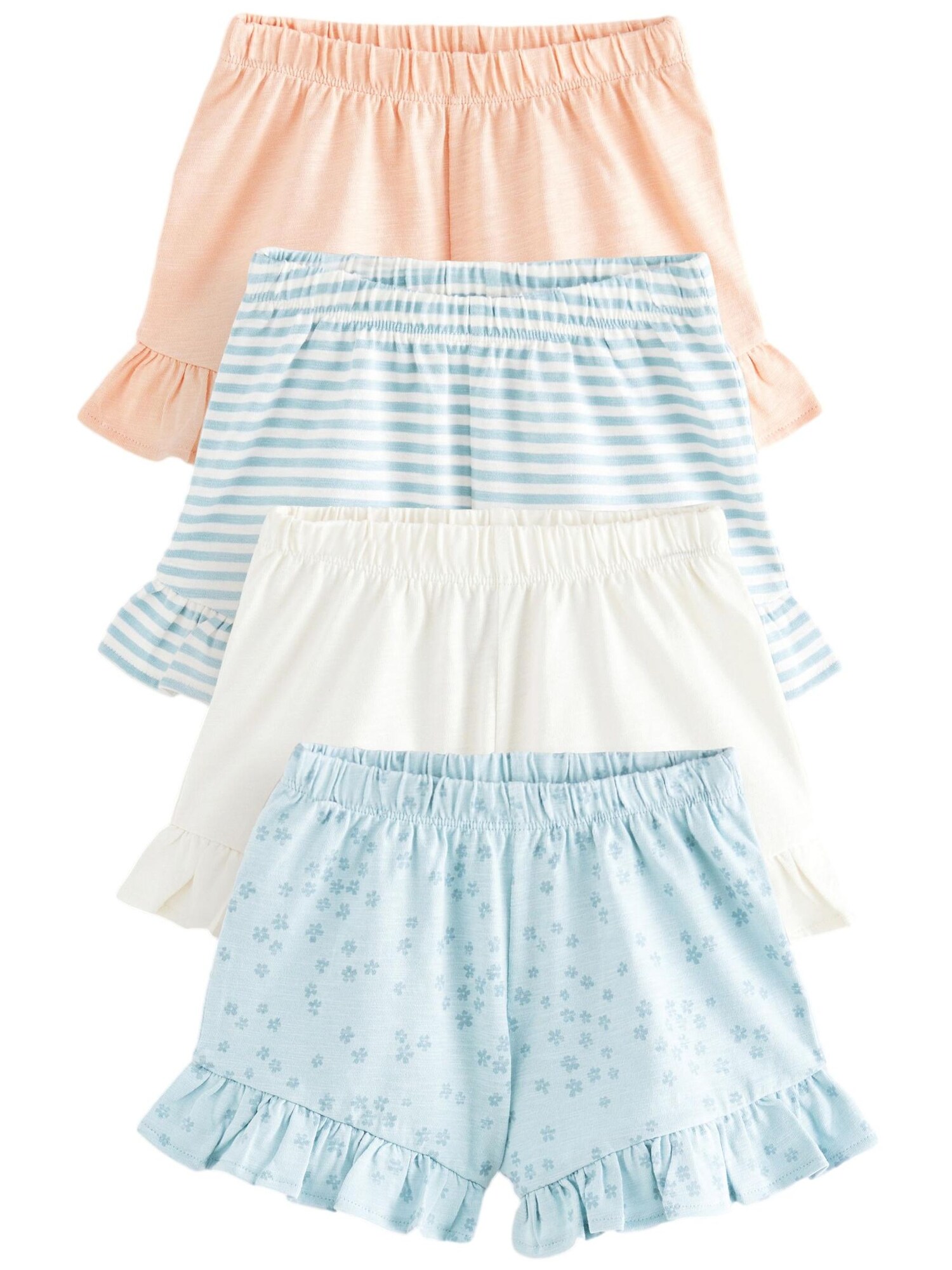 Next Pantaloni  albastru pastel / albastru deschis / portocaliu piersică / alb