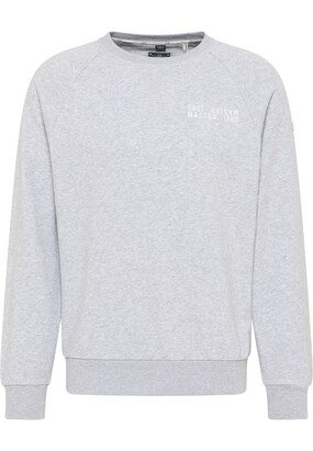 DreiMaster Maritim Sweatshirt ‘Bridgeport’ Lichtgrijs / Wit