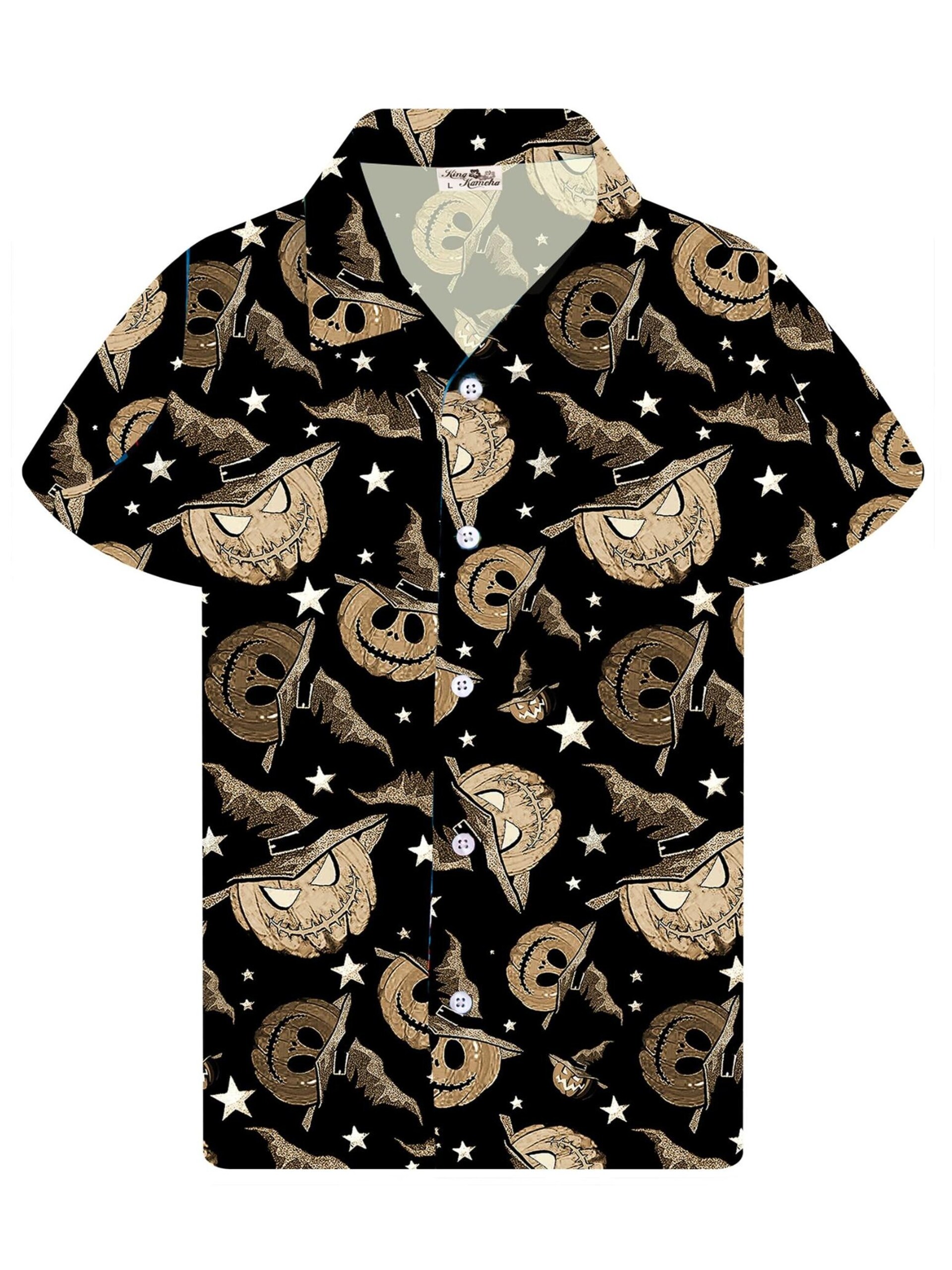 King Kameha T-shirt 'Halloween Pumpkin Hat' herr