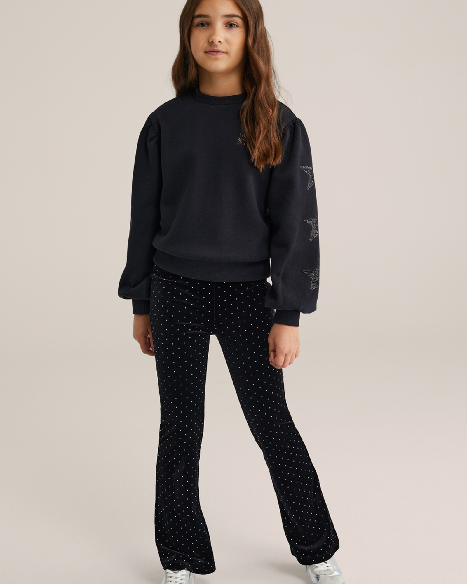 WE Fashion Legíny čierna / biela (obrázok 6)