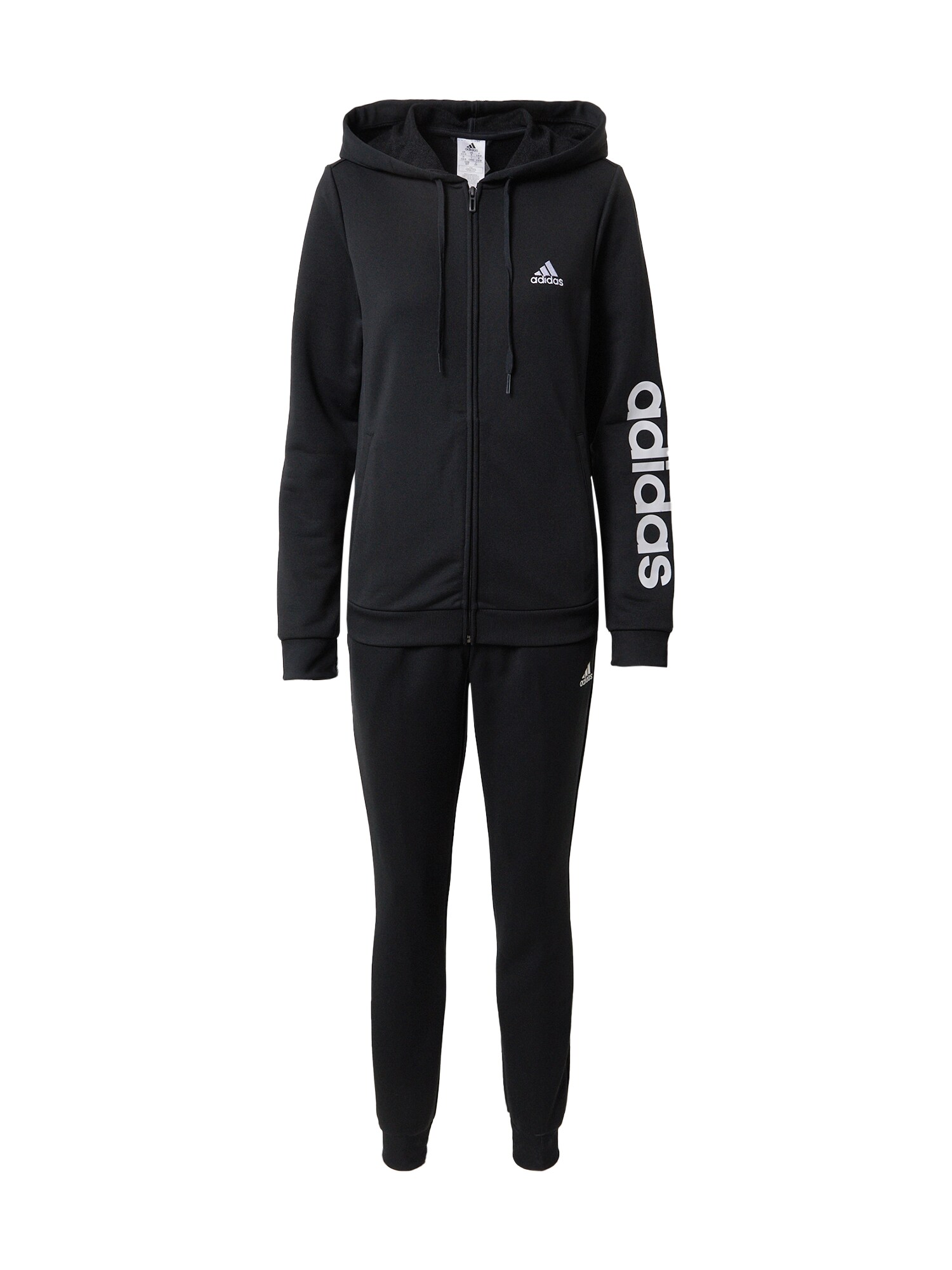 ADIDAS SPORTSWEAR Športna trenirka 'Essentials Logo French Terry'  črna / bela