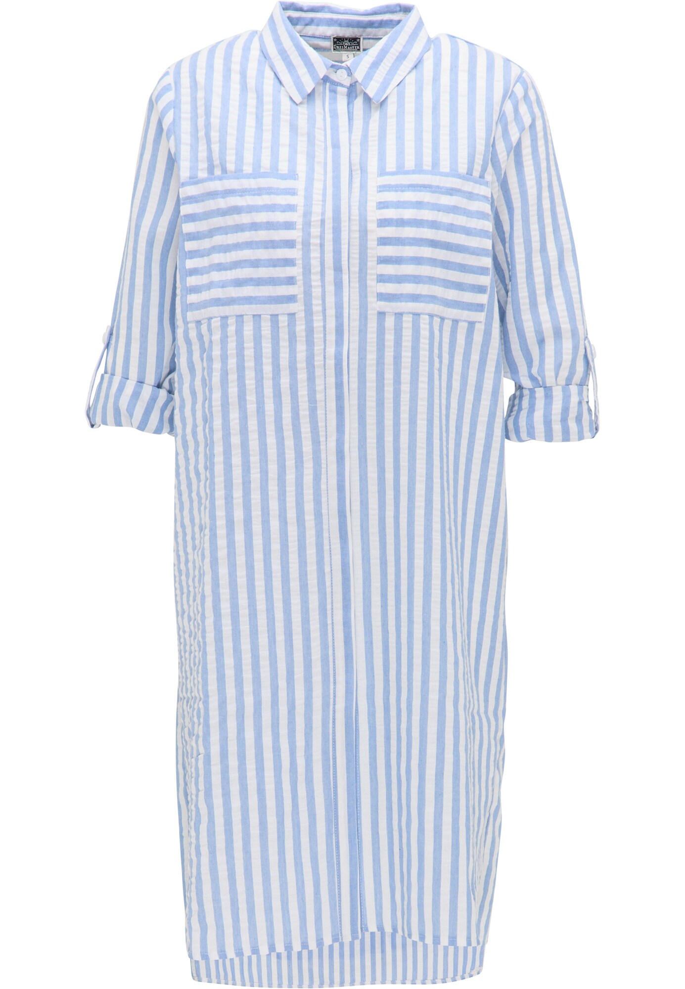 DreiMaster Maritim Palaidinės tipo suknelė  mėlyna / balta / šviesiai mėlyna