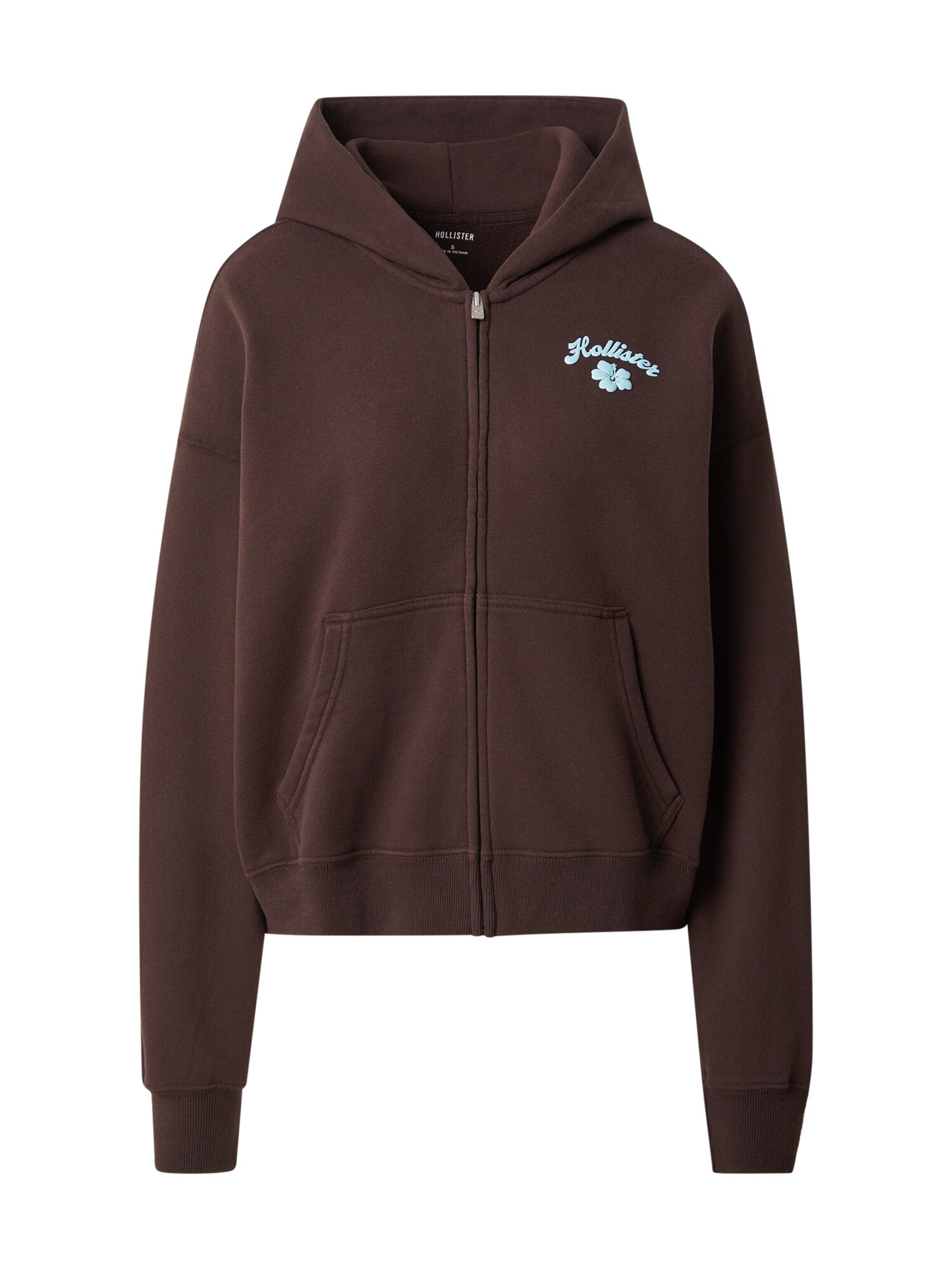 HOLLISTER Hanorac  albastru aqua / maro