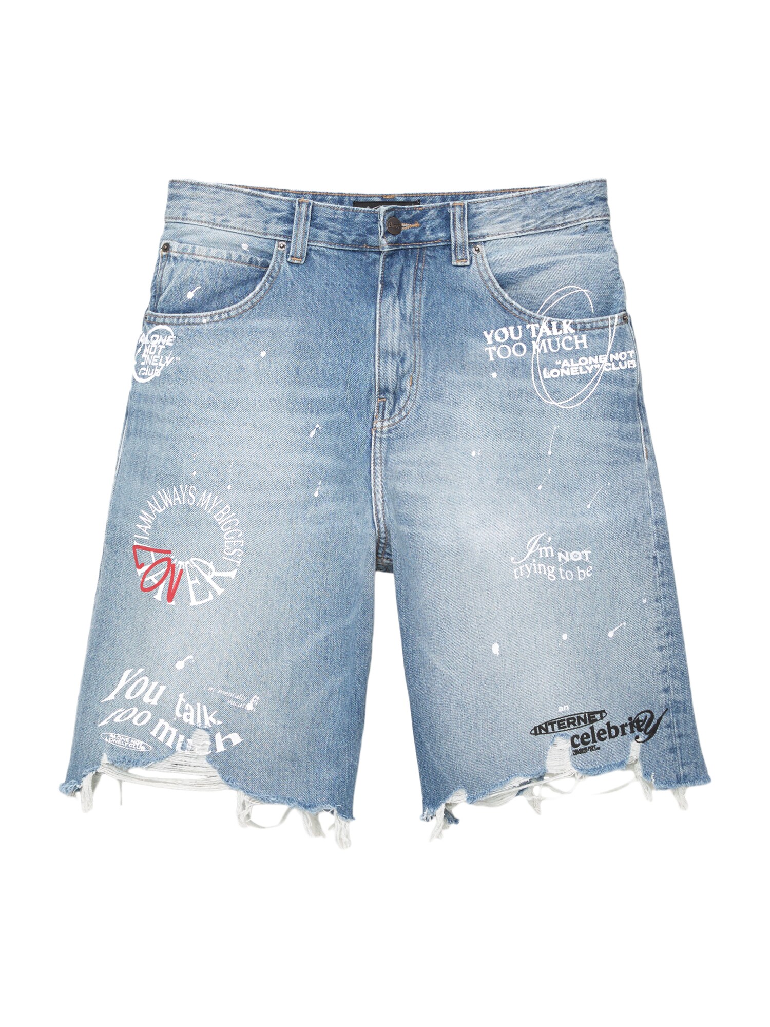 Pull&Bear Farmer  kék farmer / piros / fekete / fehér akciós termékkép 1