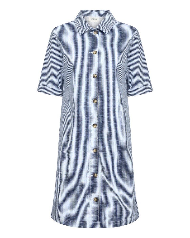 Cream Kleid 'Berta' Damen Größe 34 blau / weiß Winterkleid