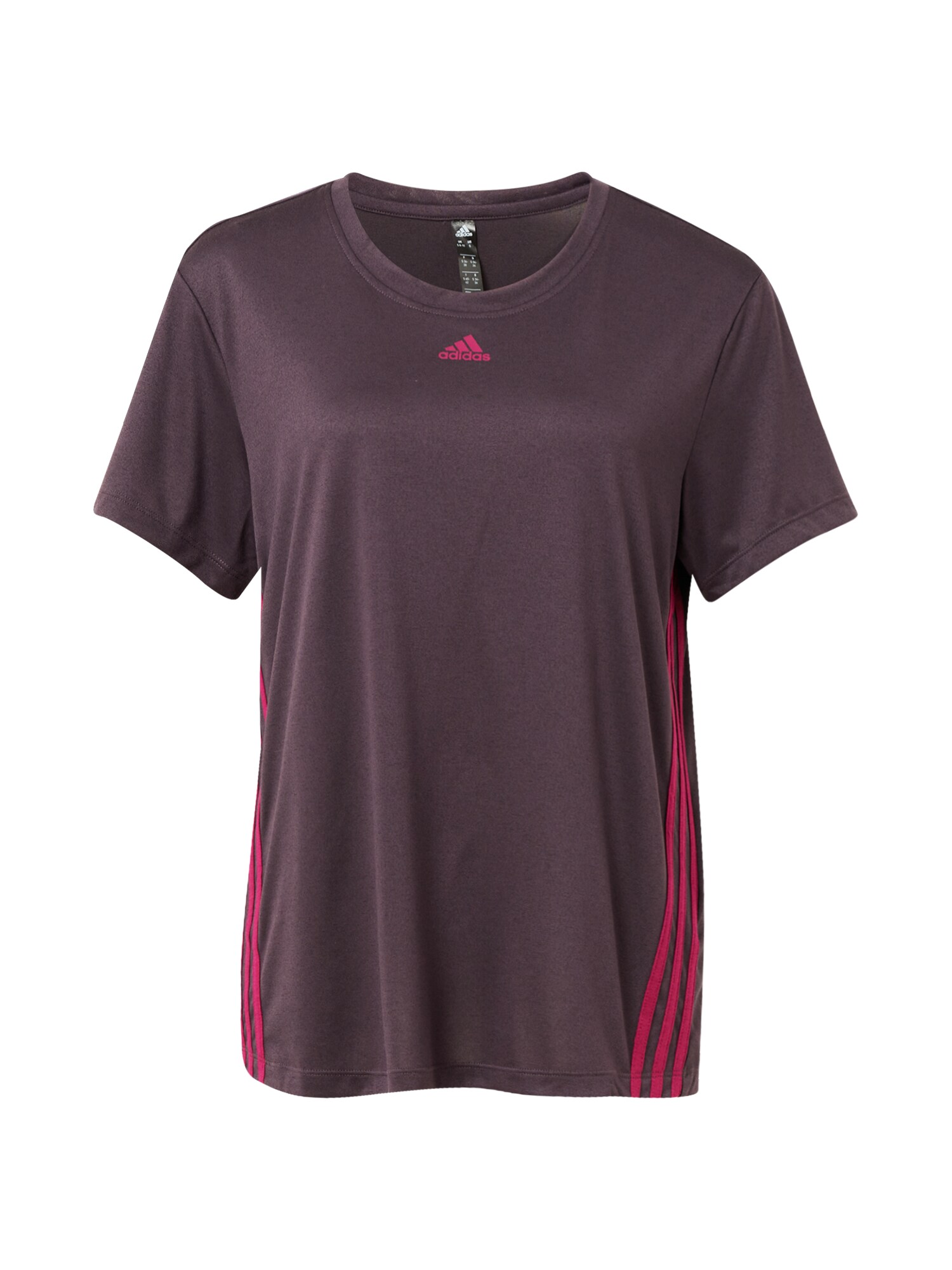ADIDAS PERFORMANCE Sportiniai marškinėliai  baklažano spalva / tamsiai rožinė