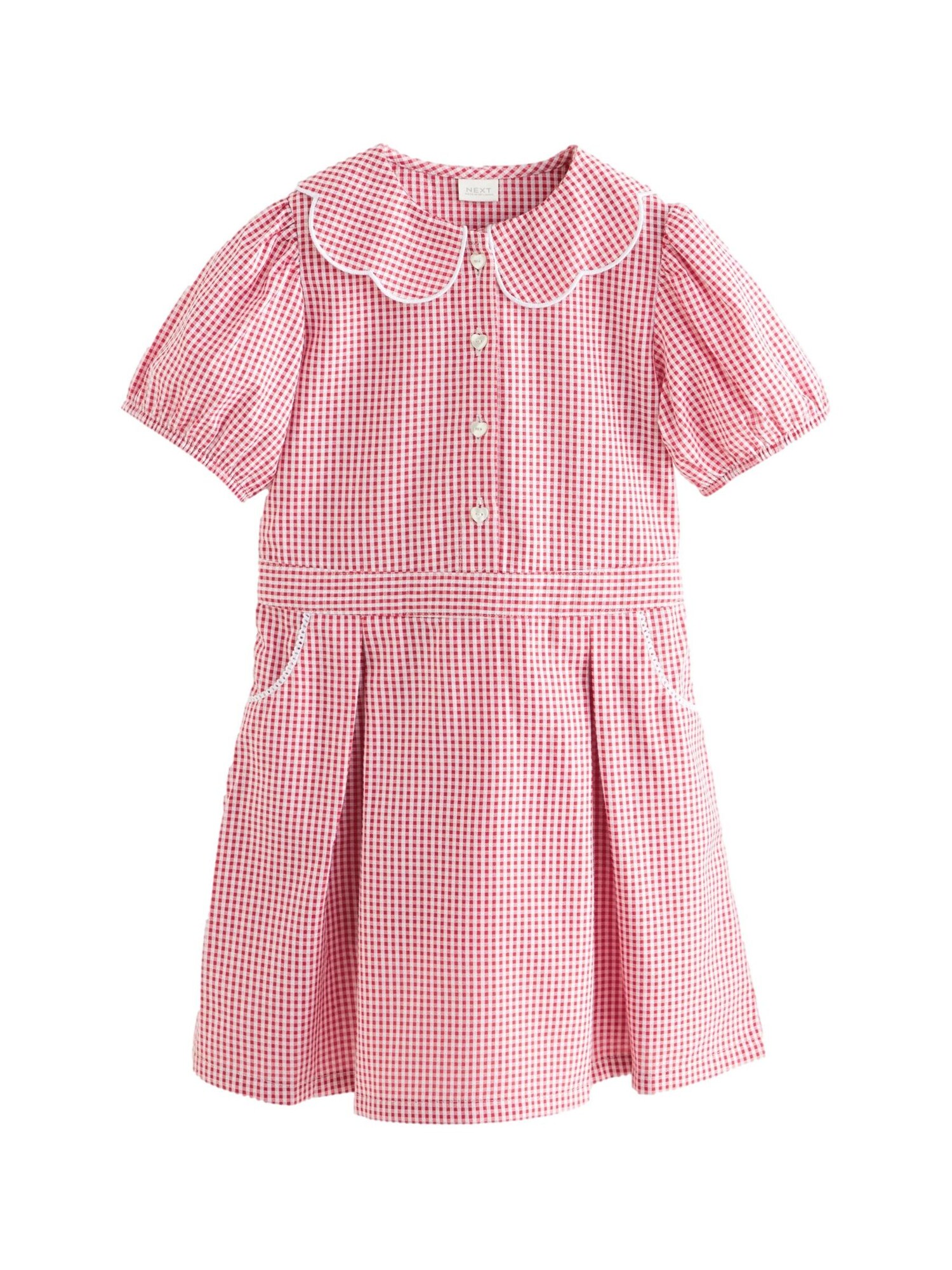 Next Rochie  rubiniu / alb