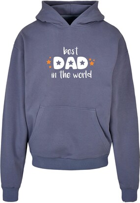 Merchcode Sweatshirt ‘Fathers Day – Best Dad In The World’ Opaal / Oranje / Wit