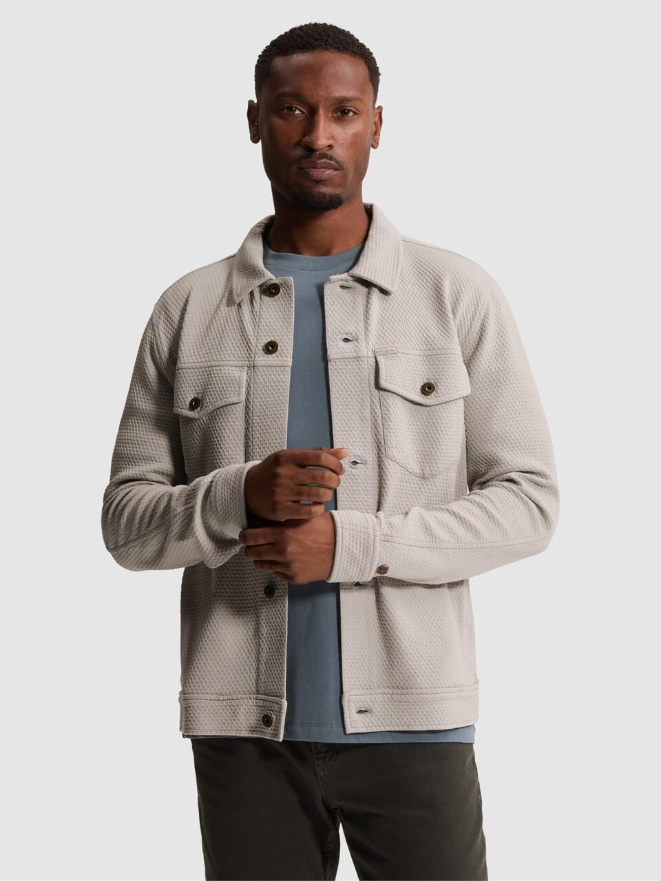 Övergångsjacka 'Sweat jacket with trucker look'