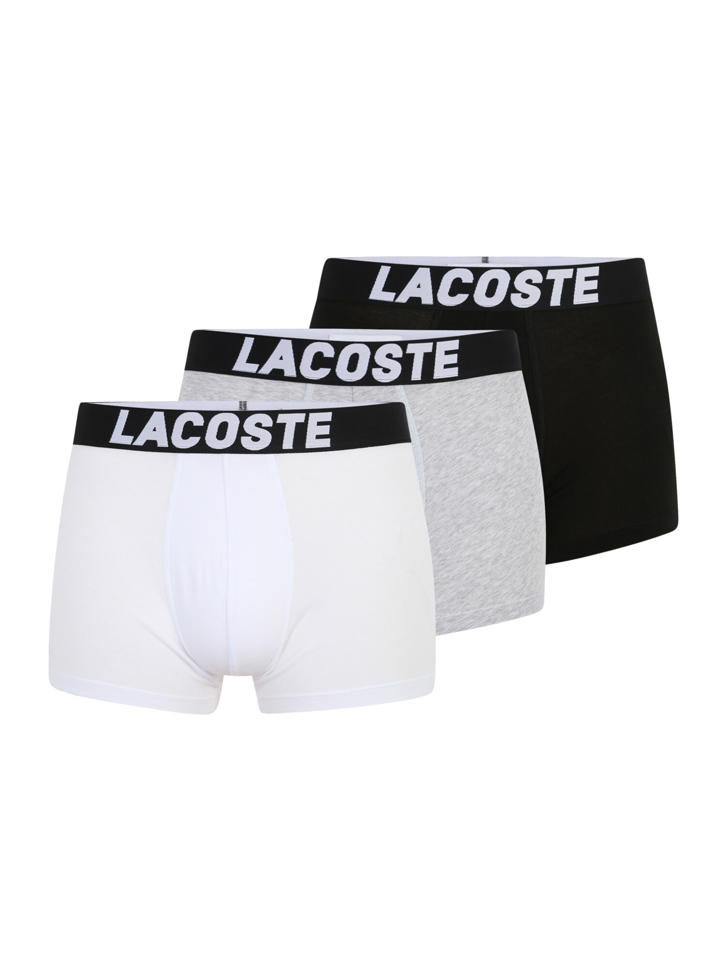 LACOSTE Boxerky  sivá melírovaná / čierna / biela