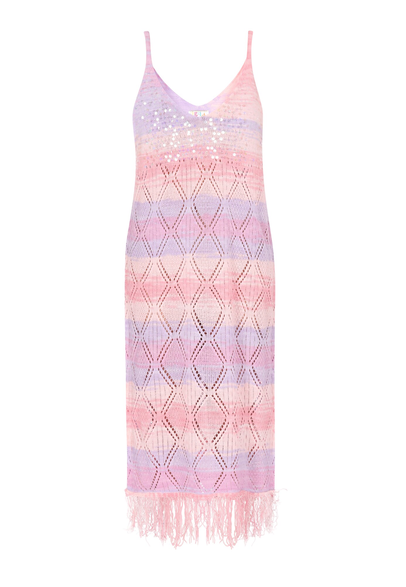 IZIA Vestido de playa  lila claro / naranja claro / rosa