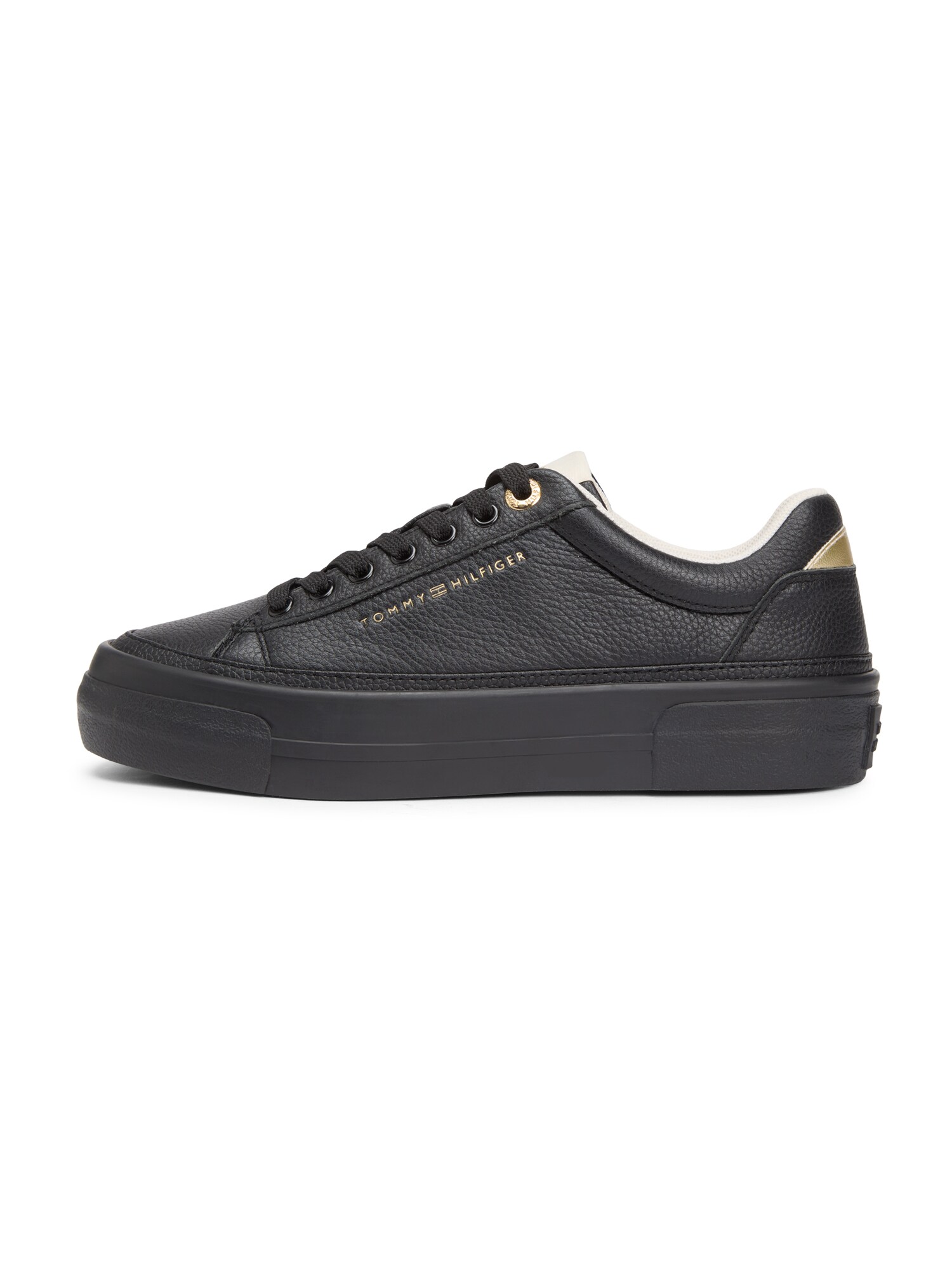 TOMMY HILFIGER Sneaker low  auriu / negru