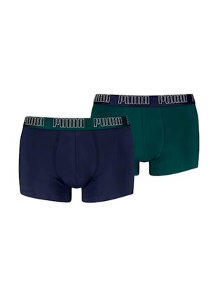 PUMA Calzoncillo boxer 'Bipack boxers puma marino/verde mid trunk'  azul