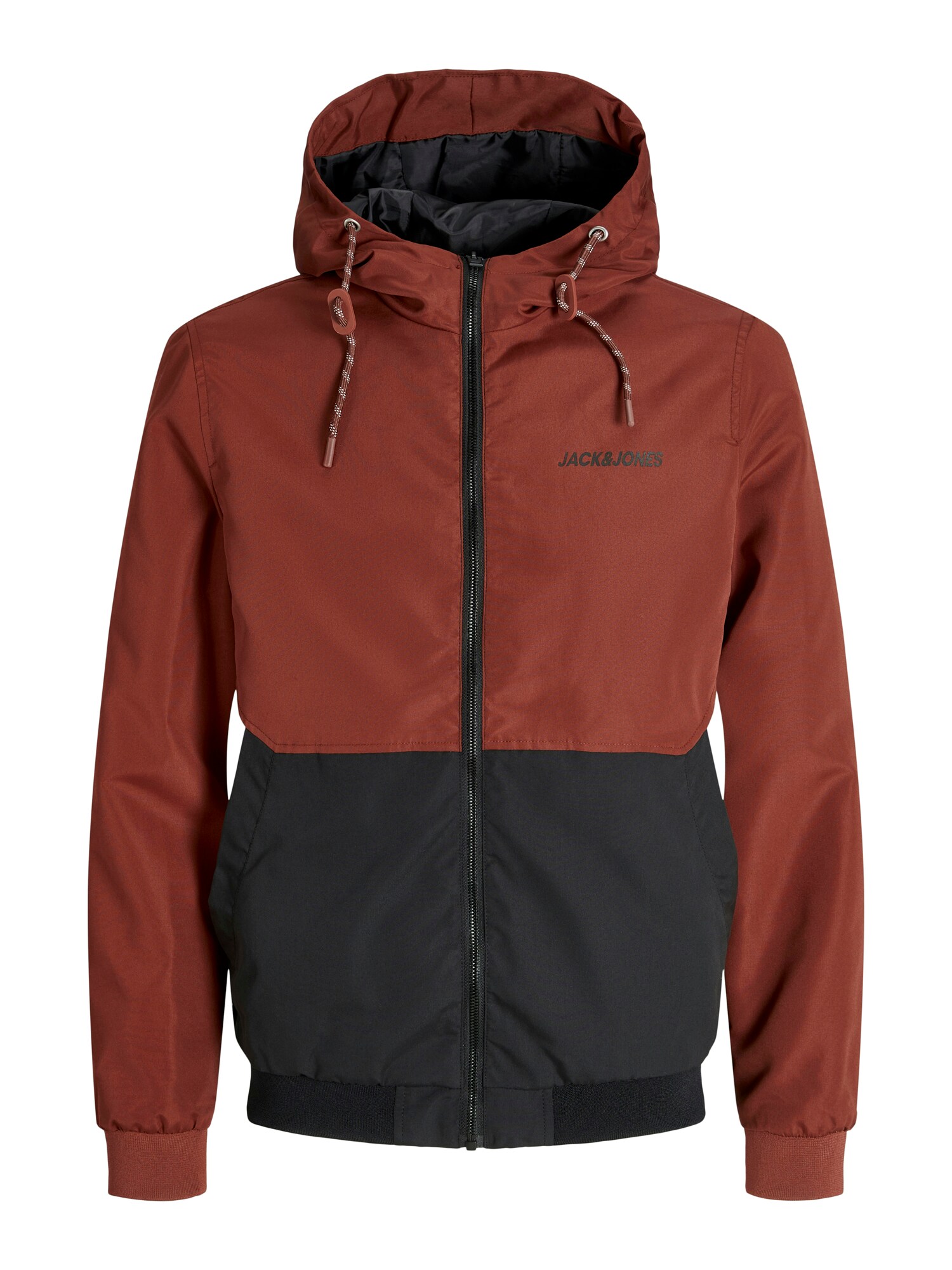 JACK & JONES Geacă de primăvară-toamnă JJERush  roși aprins / negru
