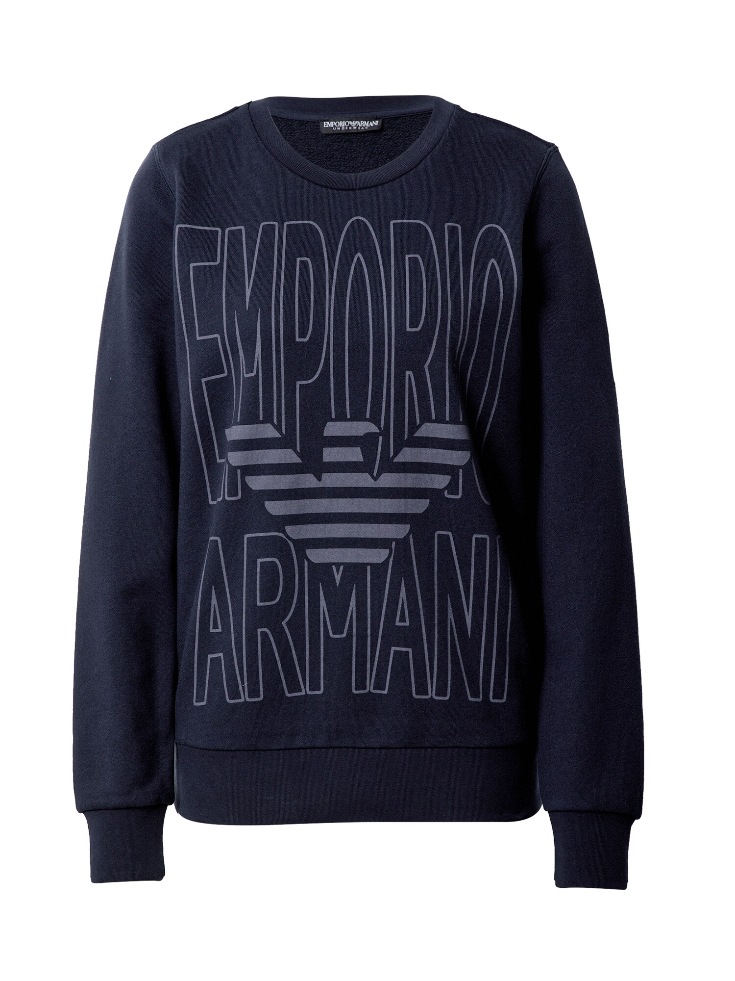Emporio Armani Pižaminiai marškinėliai 'Visibility'  tamsiai mėlyna / pilka