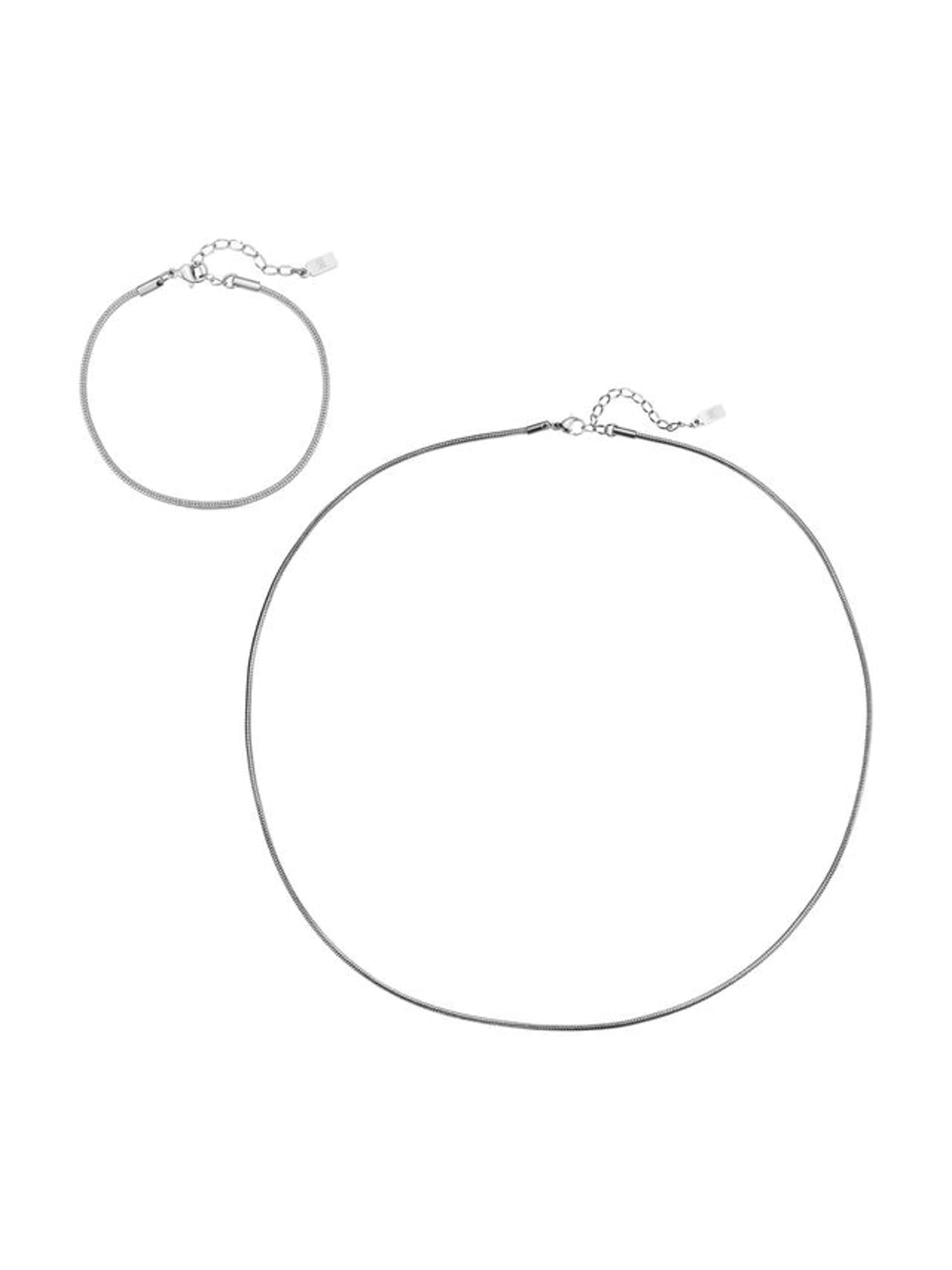 Hey Happiness Conjunto de joyería 'Edge Snake'  plata