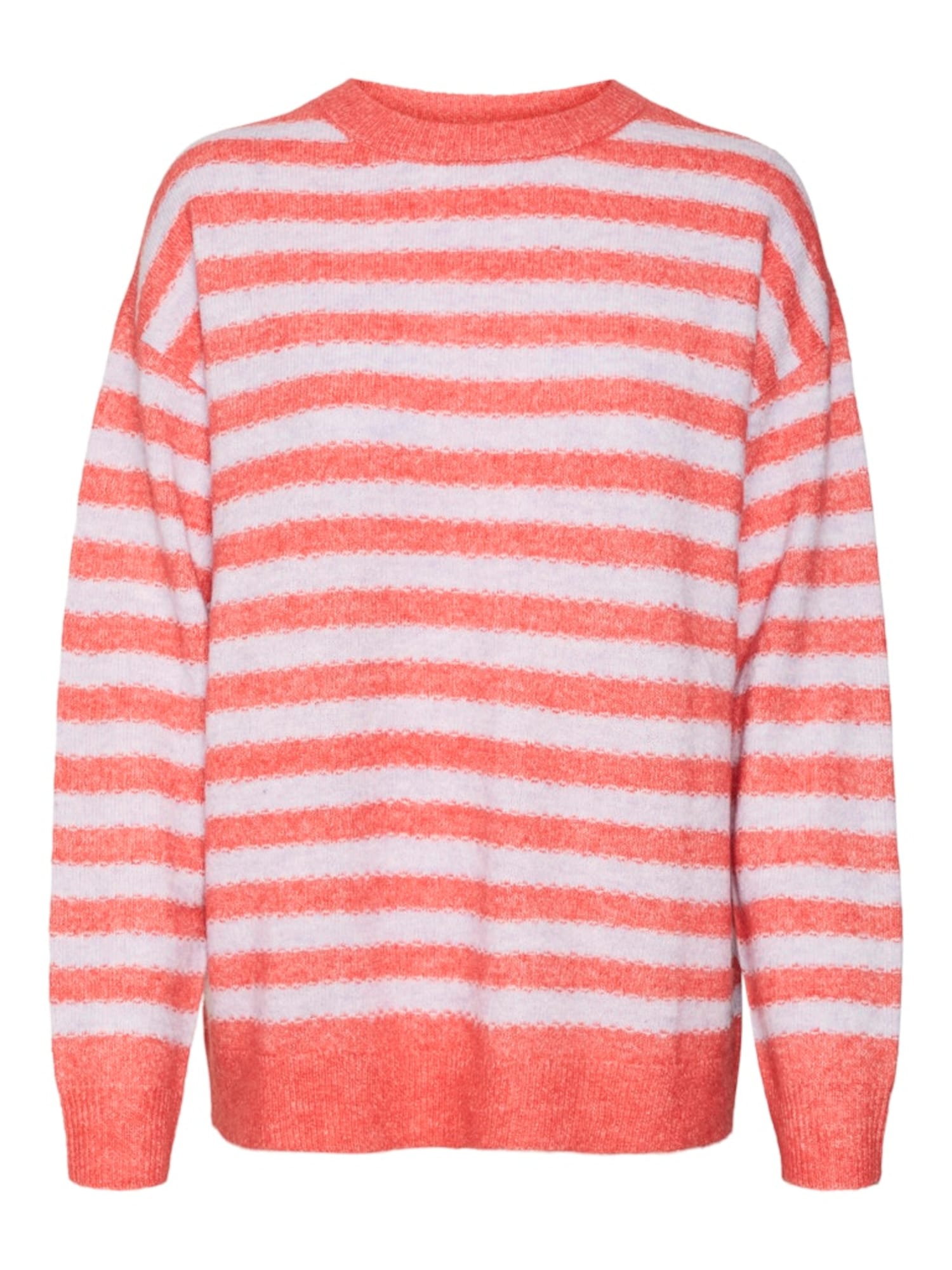 VERO MODA Pulóver 'VMMARCIA'  világospiros / piszkosfehér akciós termékkép 1