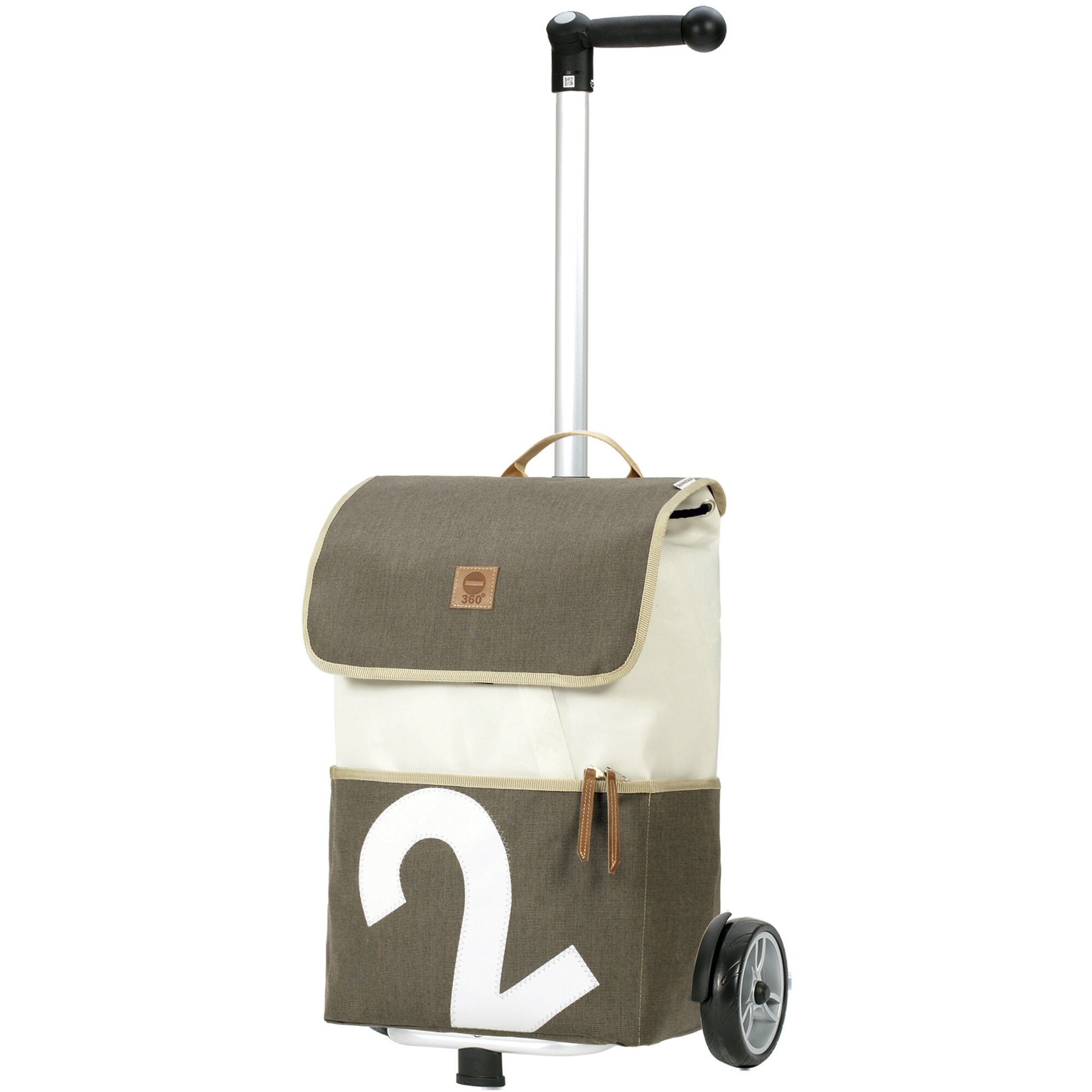 Andersen Shopper Trolley 'Unus' Bruin / Grijs / Wit
