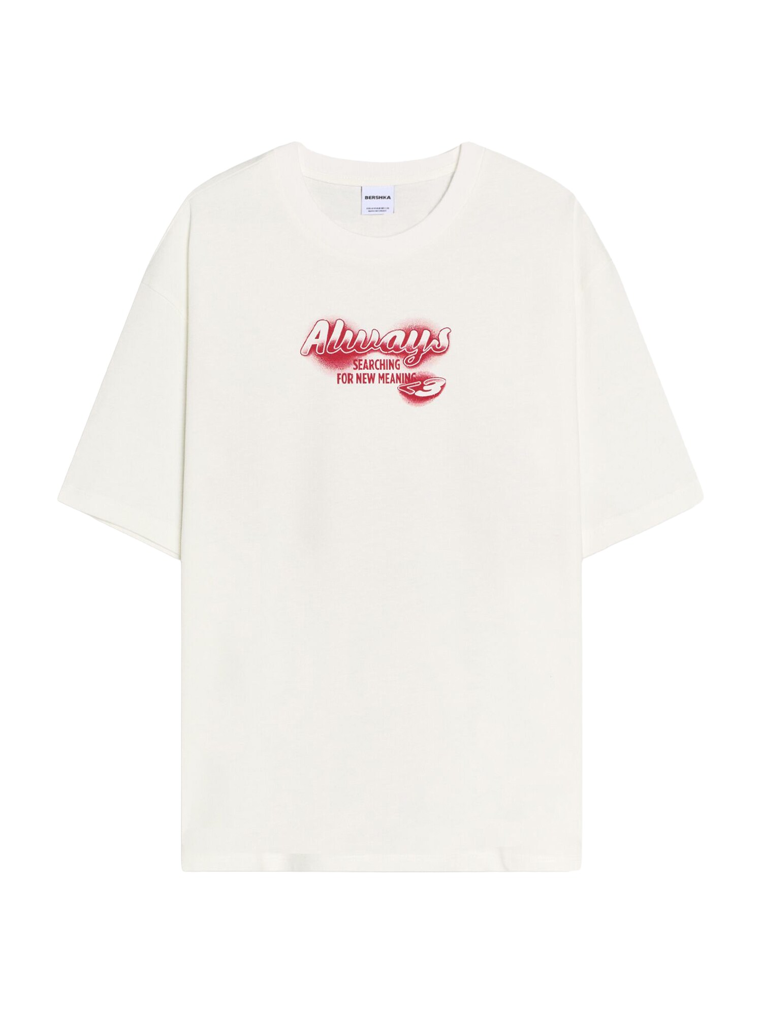 Tricou Bershka alb roșu – stil lejer pentru bărbați