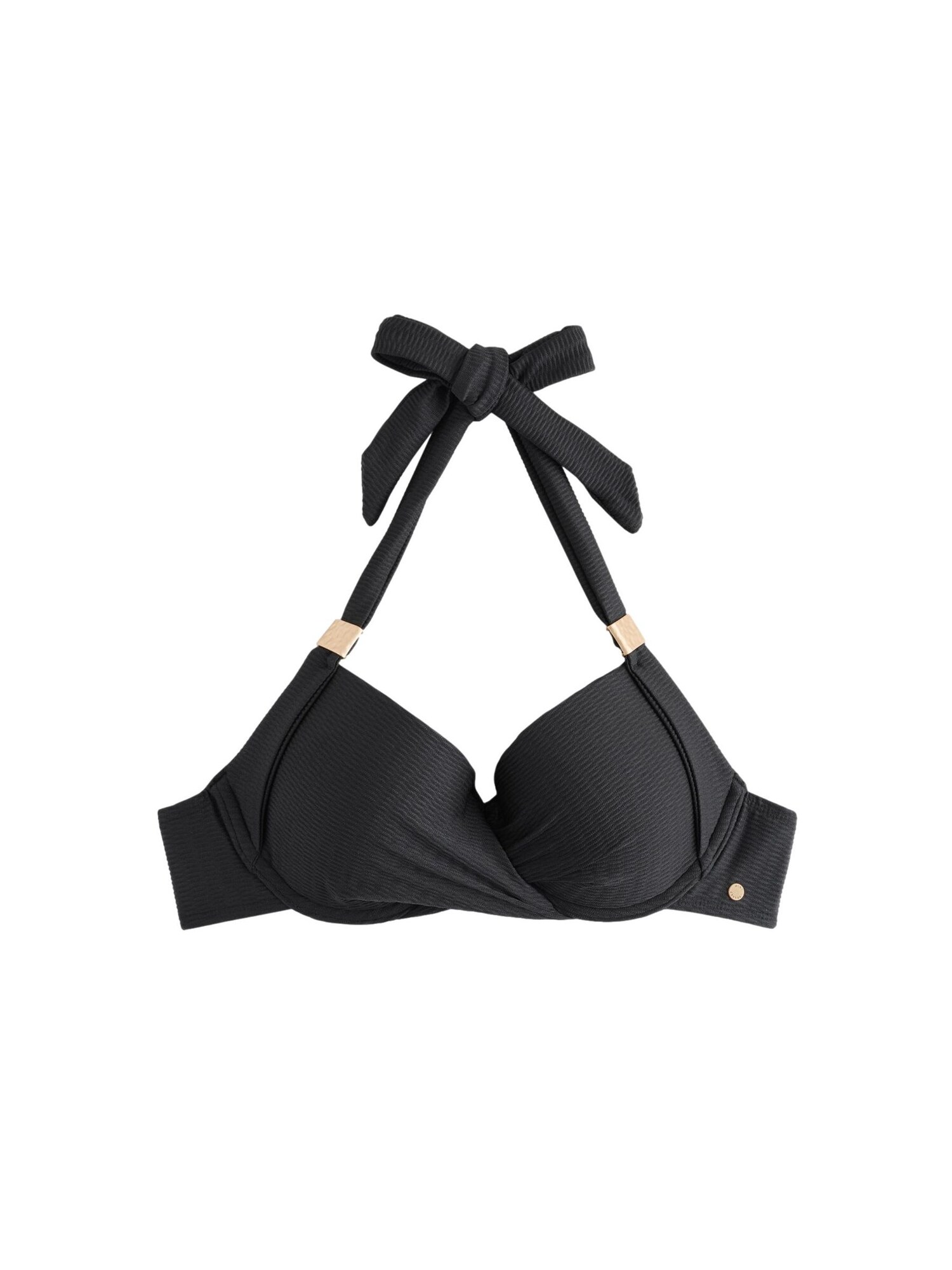 Mint Velvet Bikinový top  zlatá / čierna