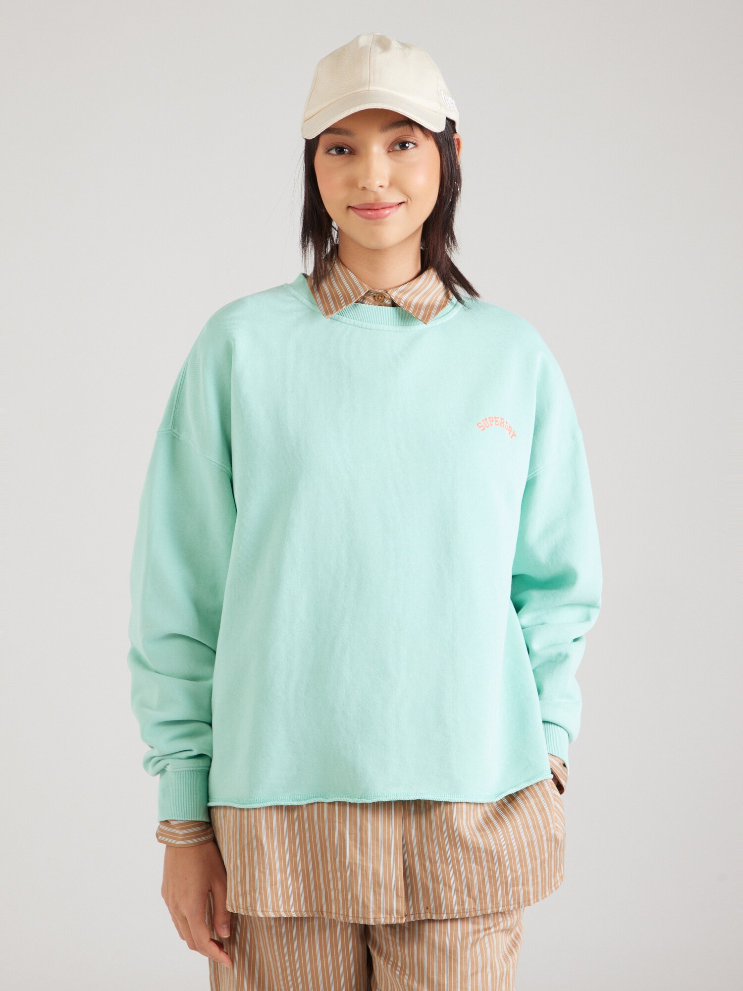 Superdry Tréning póló 'ESSENTIAL'  menta / narancs termék 2. képe